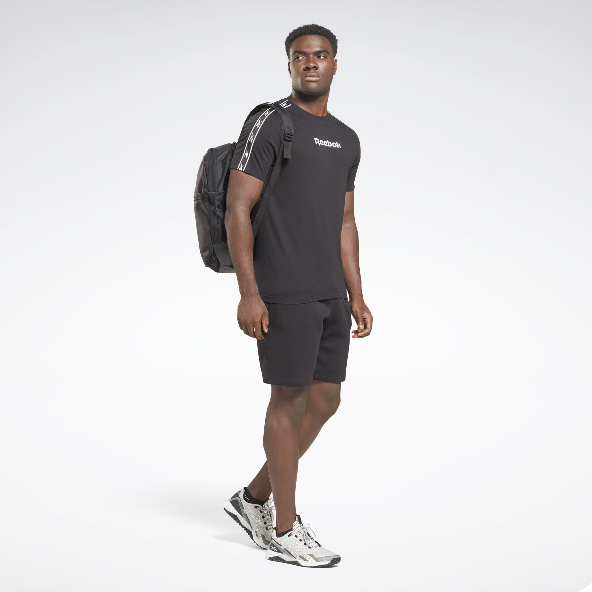 Reebok Sport Tricou funcțional negru / alb - Pled.ro