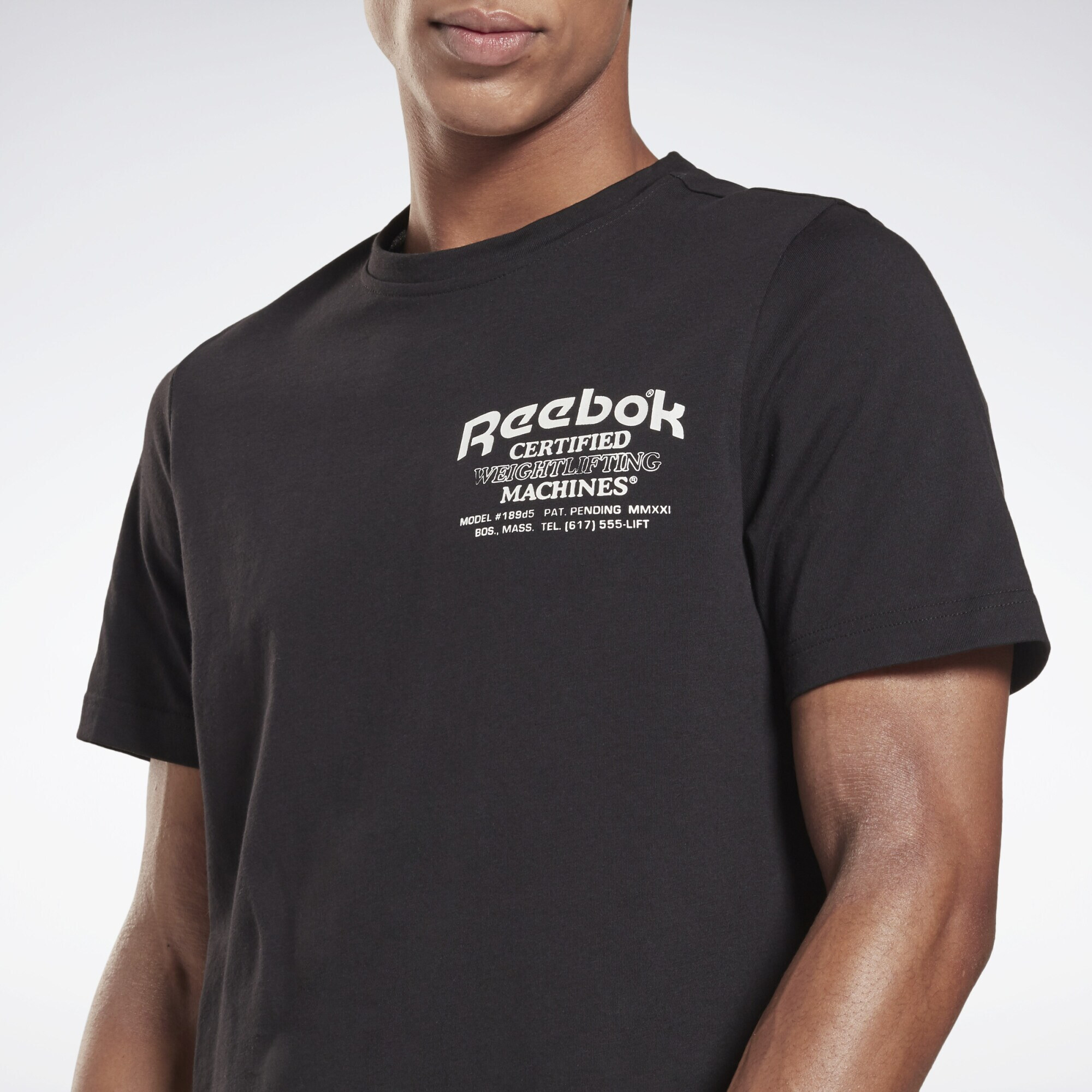 Reebok Sport Tricou funcțional negru / alb - Pled.ro