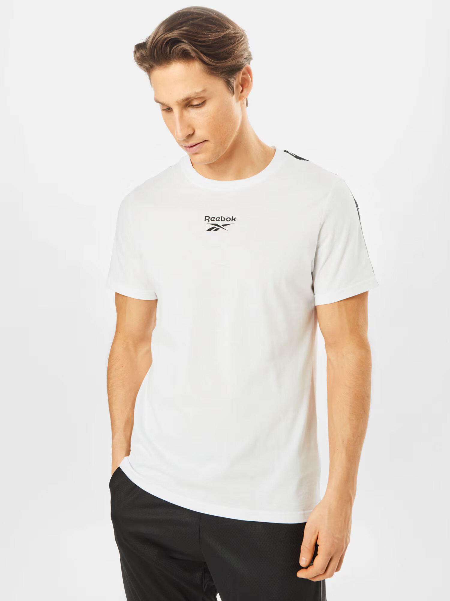 Reebok Sport Tricou funcțional negru / alb - Pled.ro