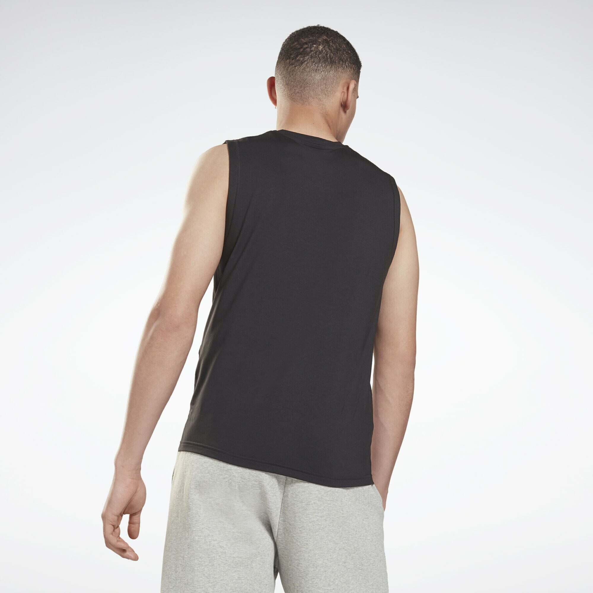 Reebok Sport Tricou funcțional negru / alb - Pled.ro