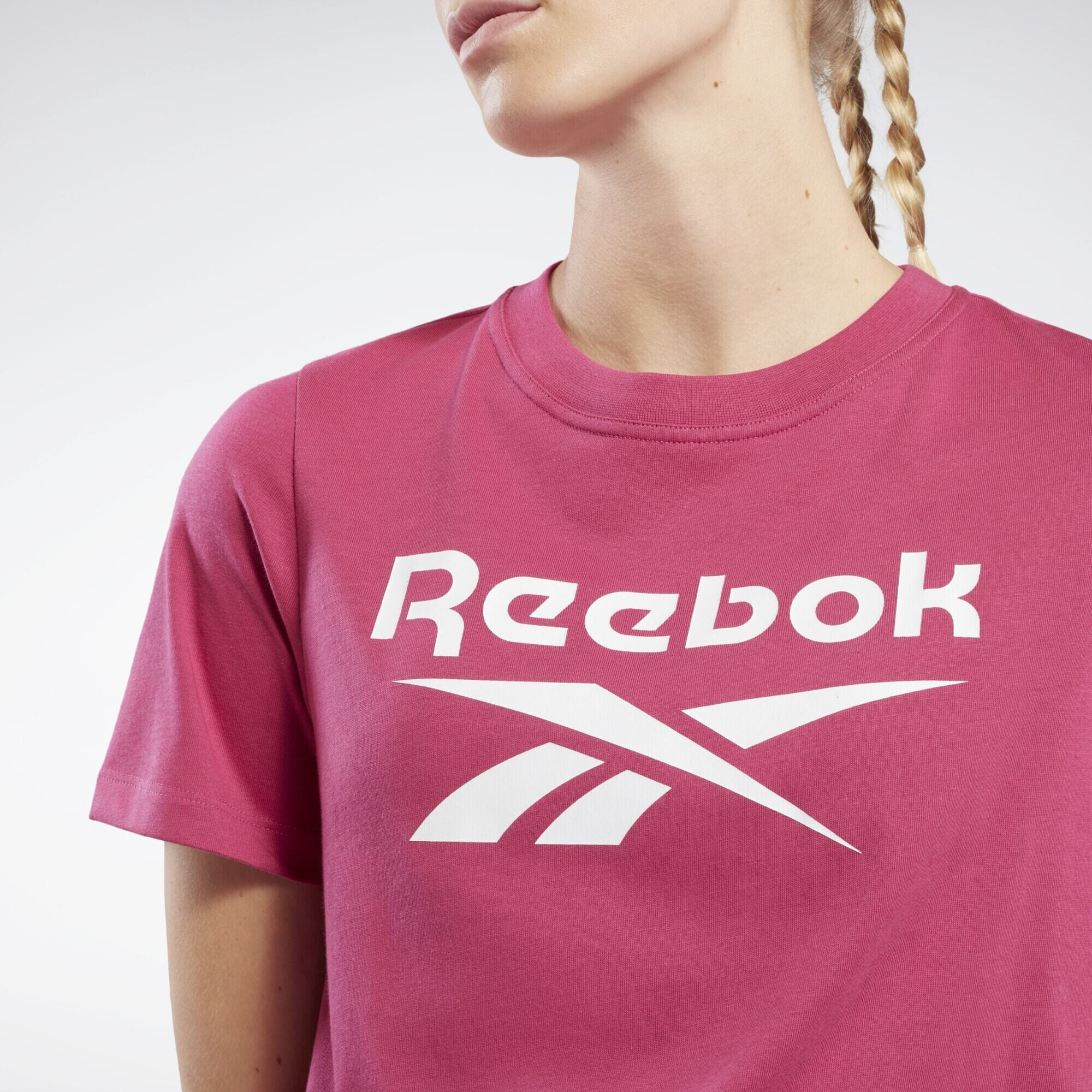 Reebok Sport Tricou roz / alb - Pled.ro