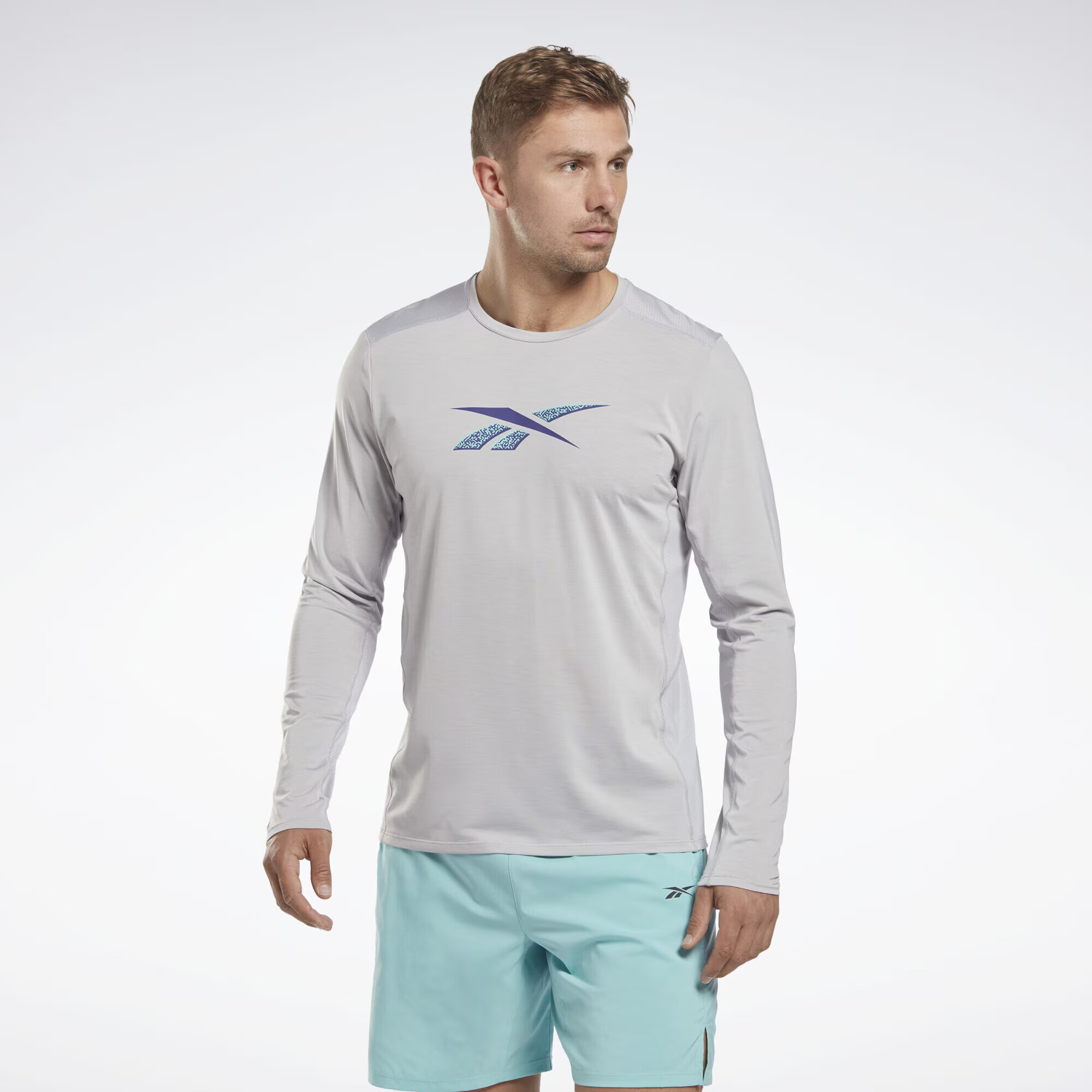 Reebok Sport Tricou funcțional turcoaz / albastru închis / gri - Pled.ro