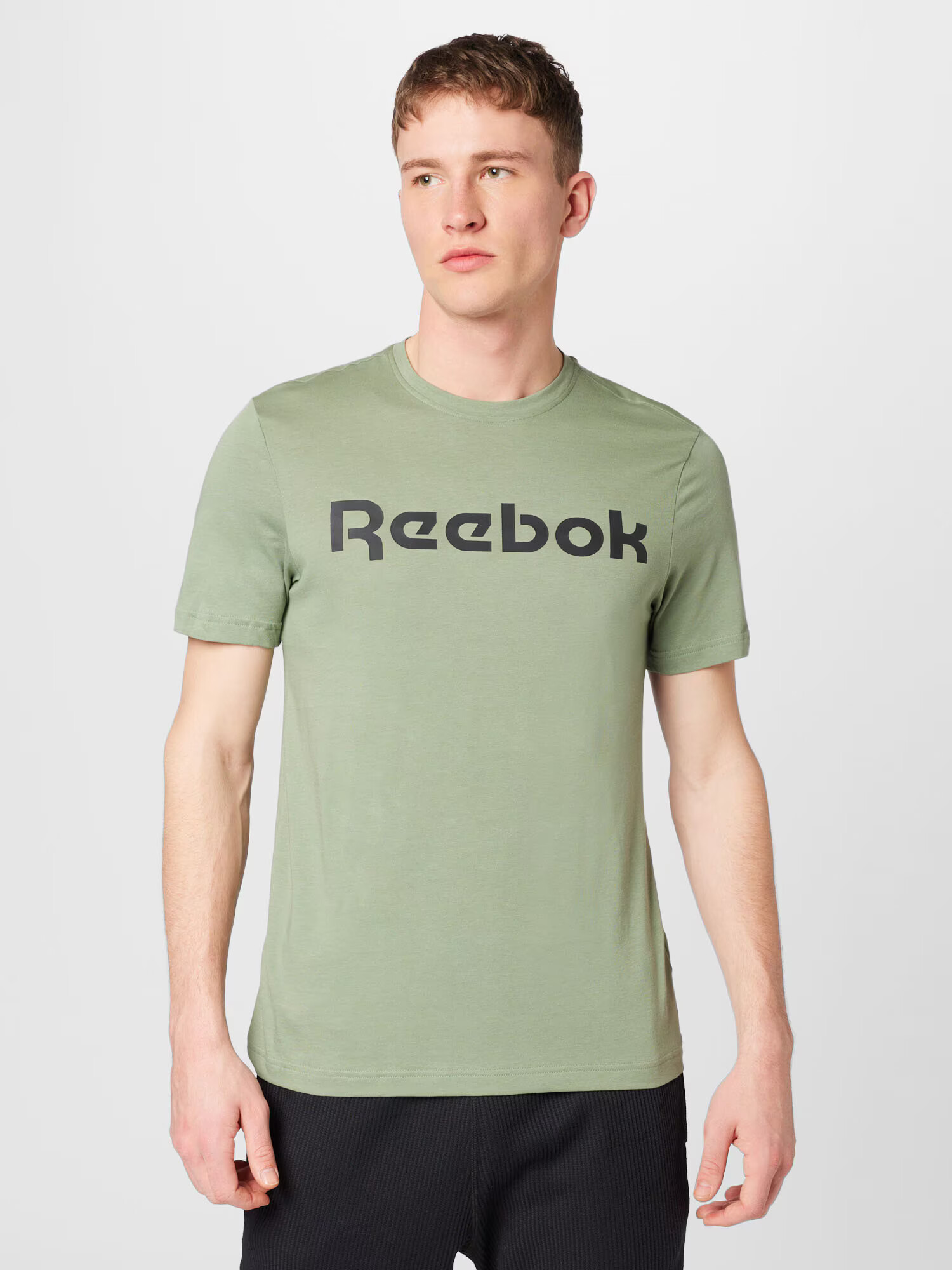 Reebok Sport Tricou funcțional verde pastel / negru - Pled.ro