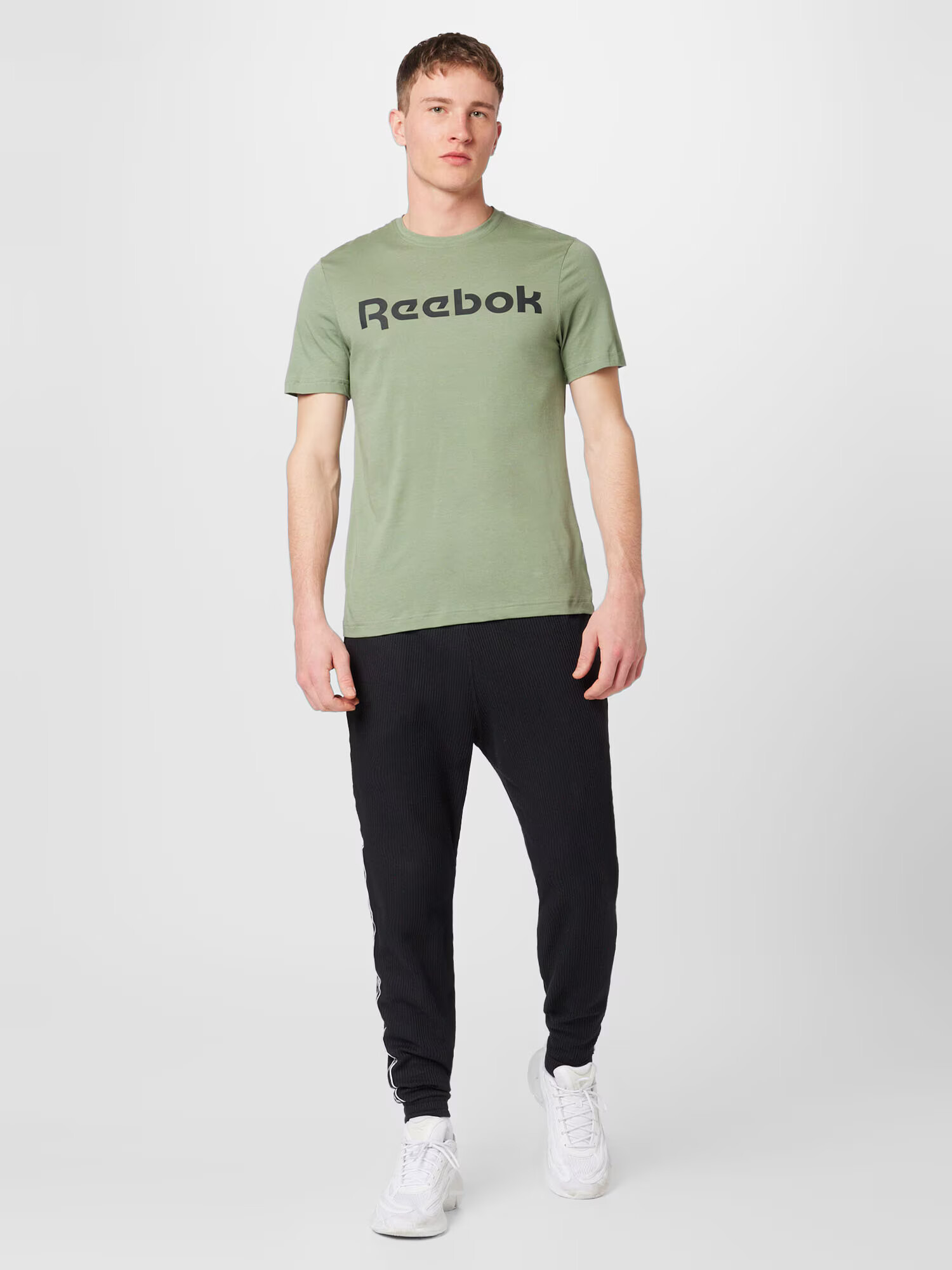 Reebok Sport Tricou funcțional verde pastel / negru - Pled.ro