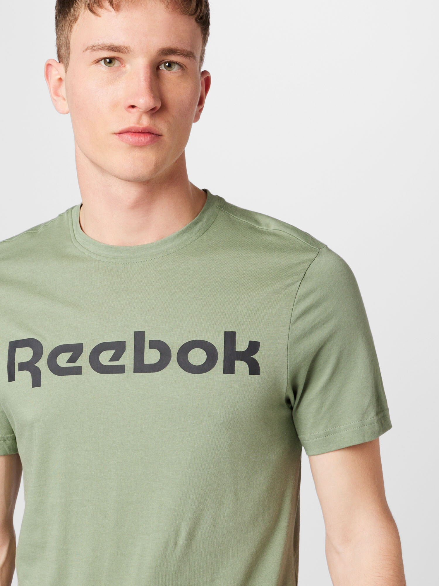 Reebok Sport Tricou funcțional verde pastel / negru - Pled.ro