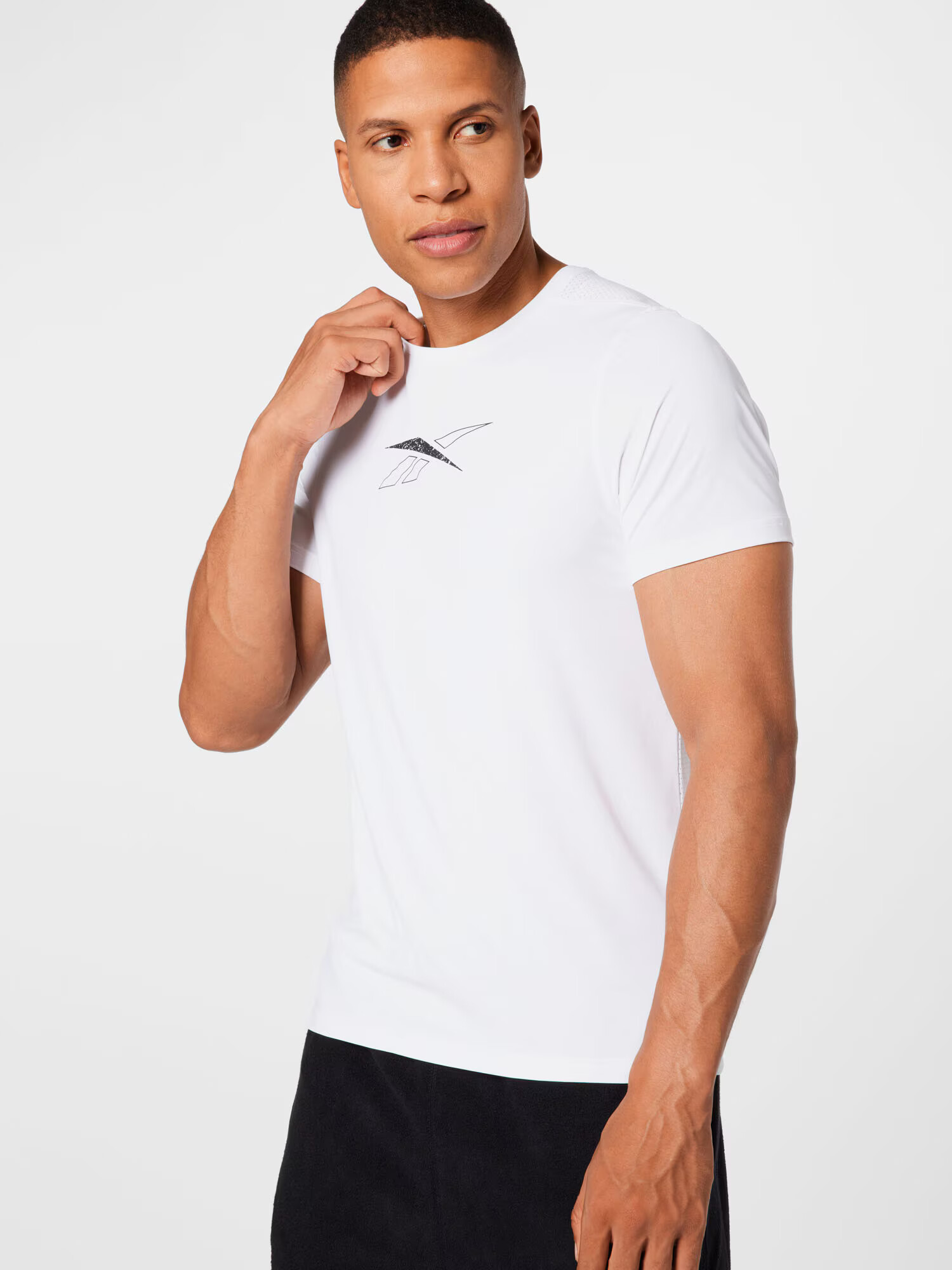 Reebok Sport Tricou funcțional 'Workout Ready' negru / alb - Pled.ro