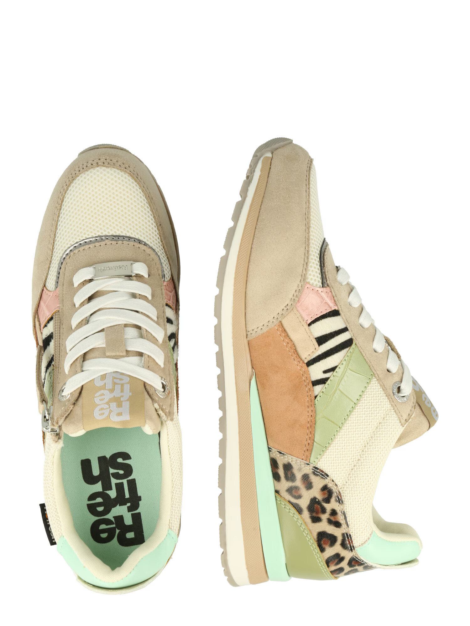 Refresh Sneaker low bej / maro / verde deschis / roz - Pled.ro