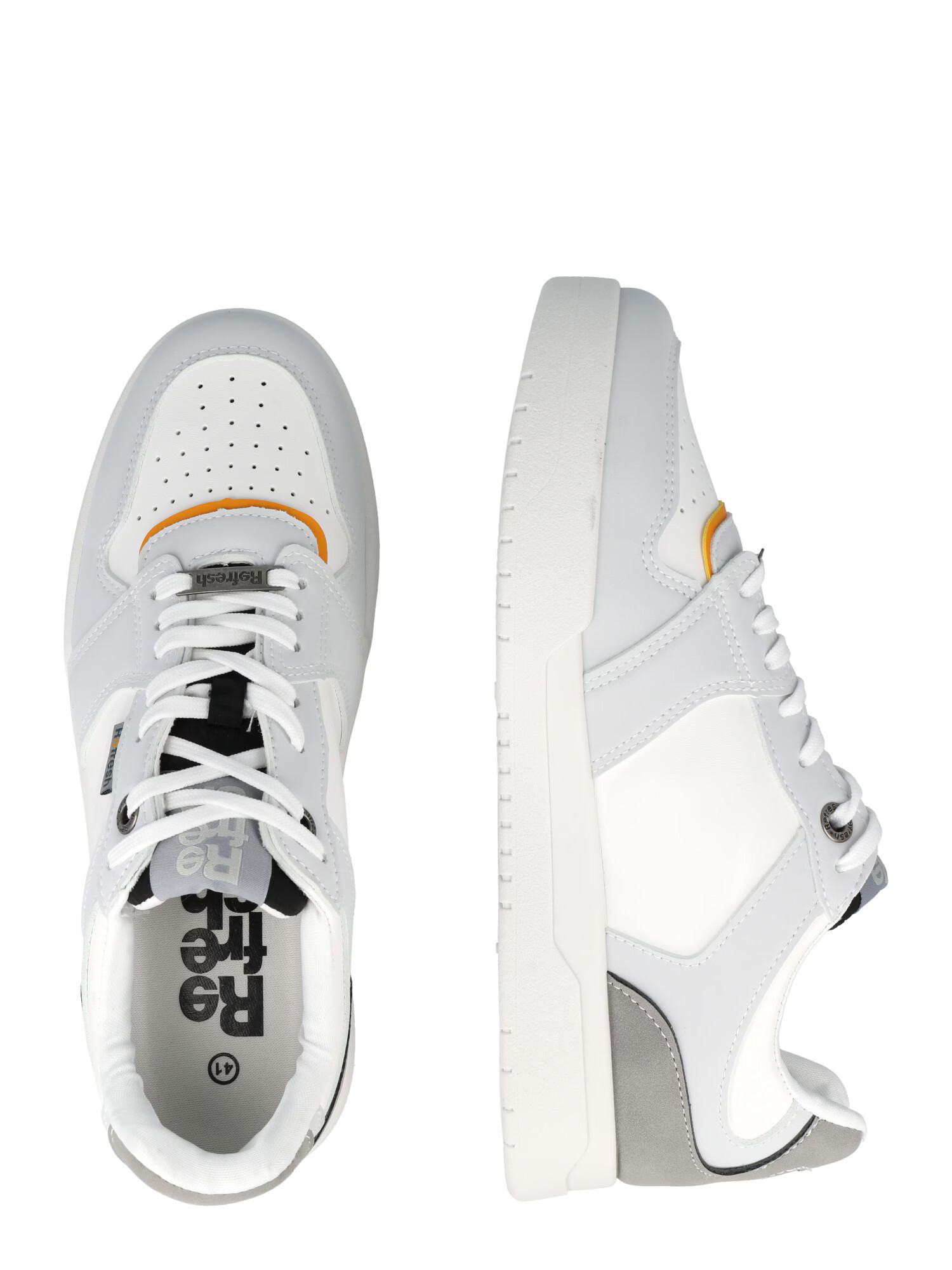 Refresh Sneaker low gri / gri deschis / portocaliu mandarină / alb - Pled.ro