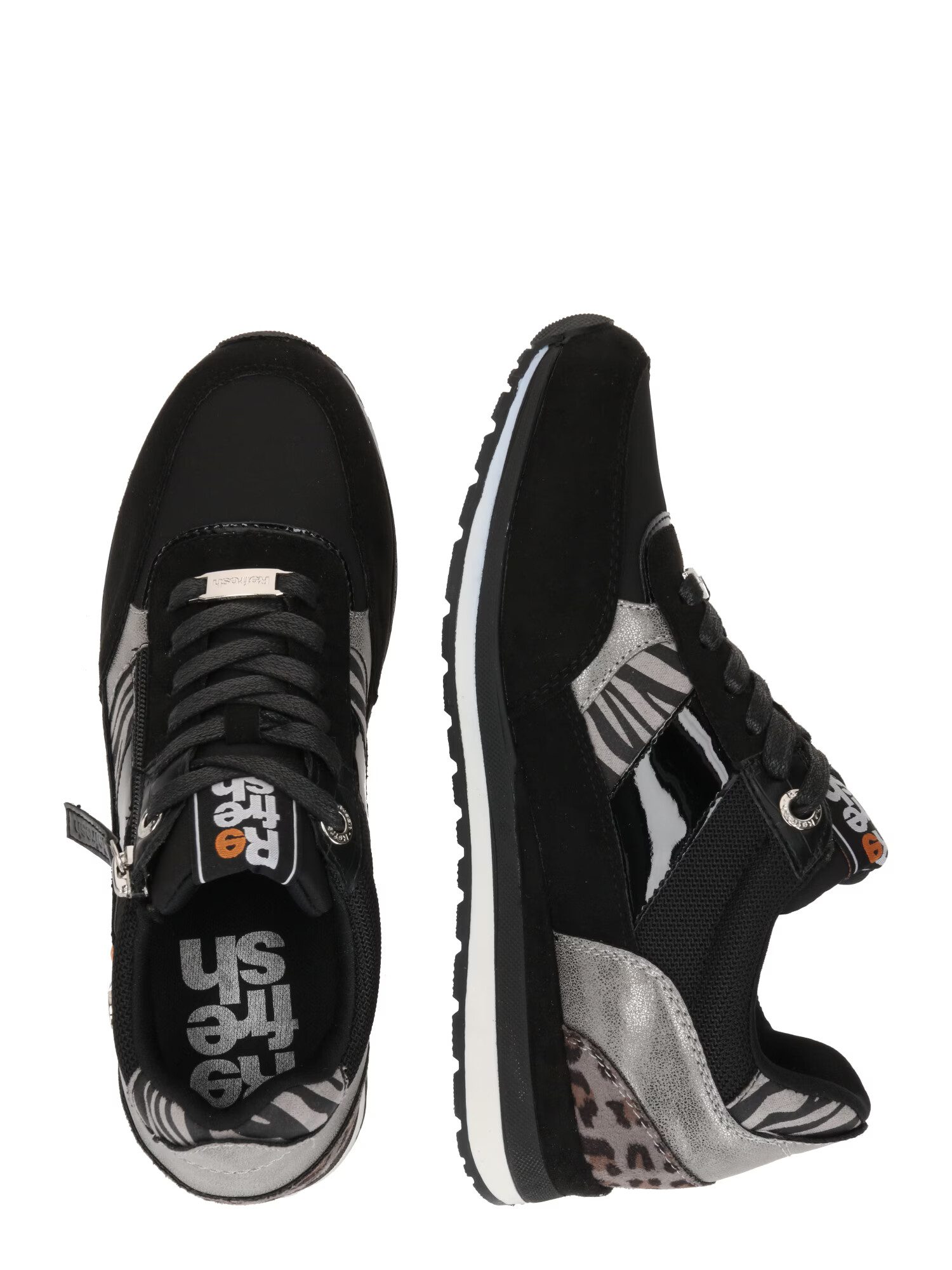 Refresh Sneaker low negru / argintiu - Pled.ro