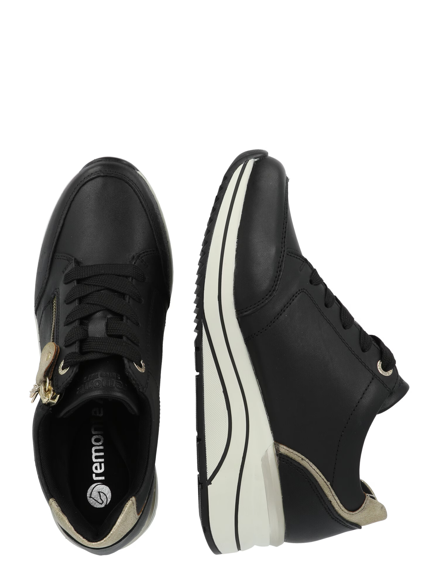 REMONTE Sneaker low auriu / negru - Pled.ro