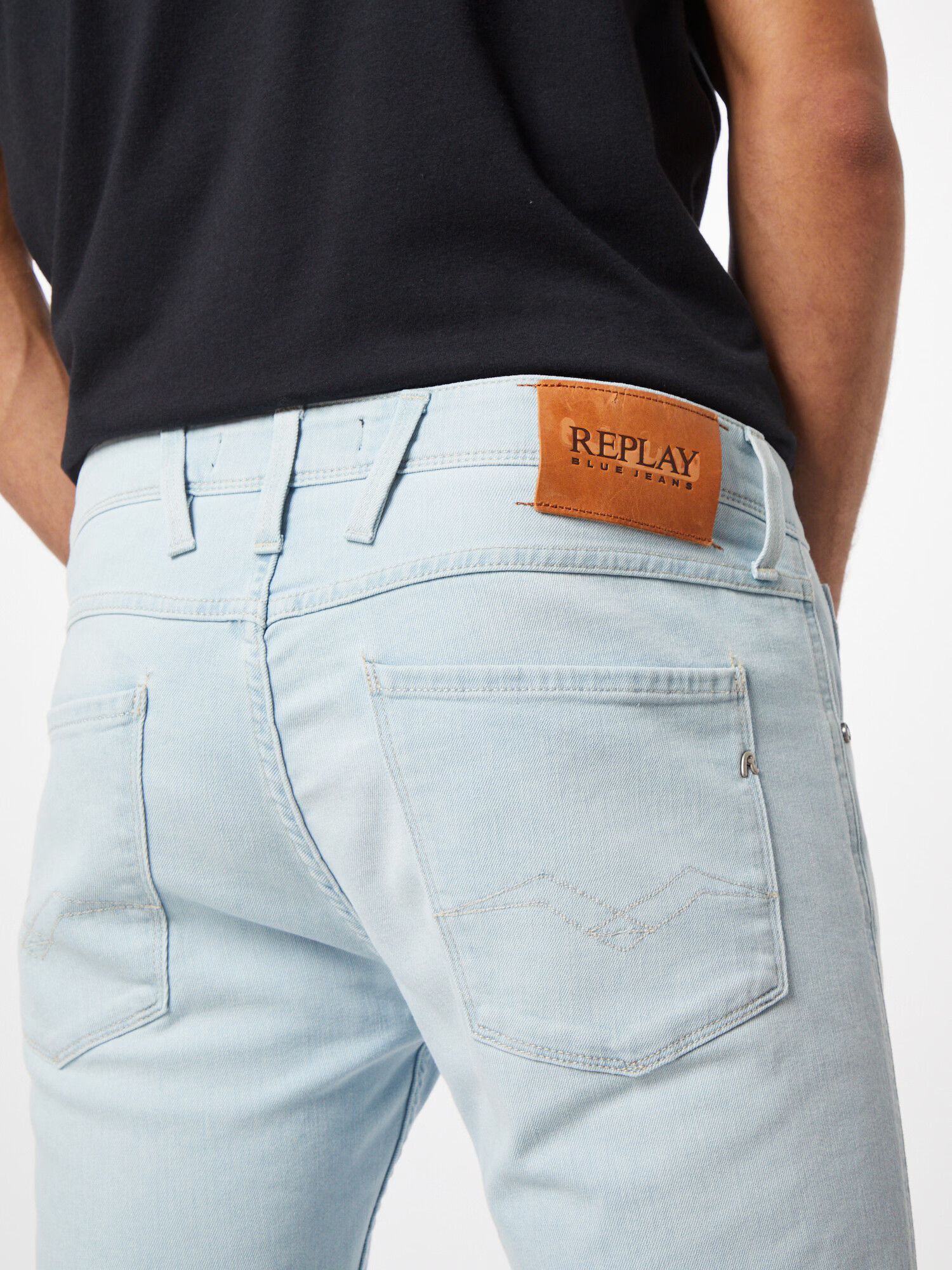 REPLAY Jeans 'ANBASS' albastru deschis - Pled.ro