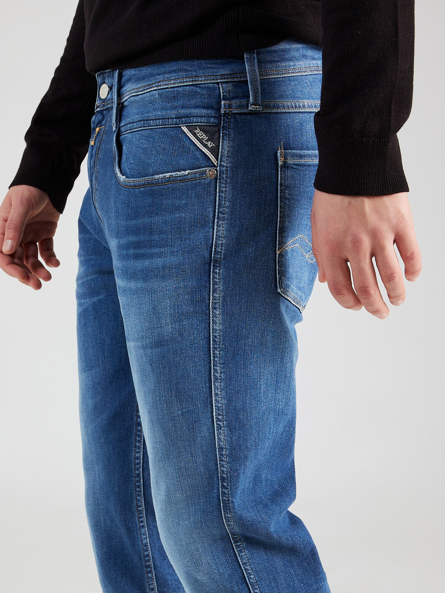 REPLAY Jeans 'ANBASS' albastru închis - Pled.ro