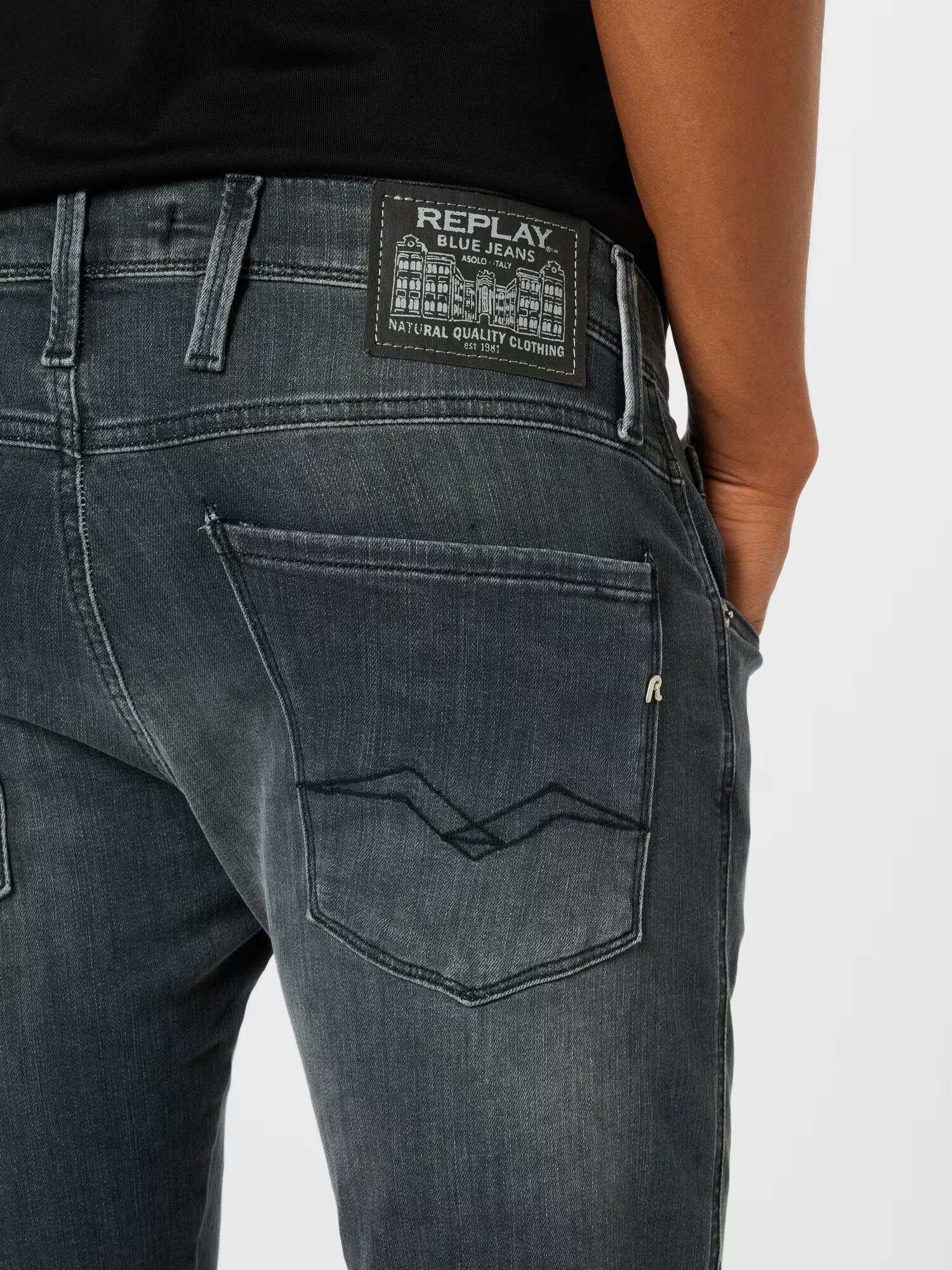 REPLAY Jeans 'ANBASS' gri denim - Pled.ro