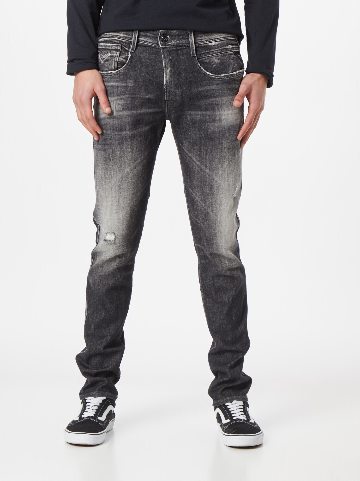 REPLAY Jeans 'ANBASS' gri denim - Pled.ro