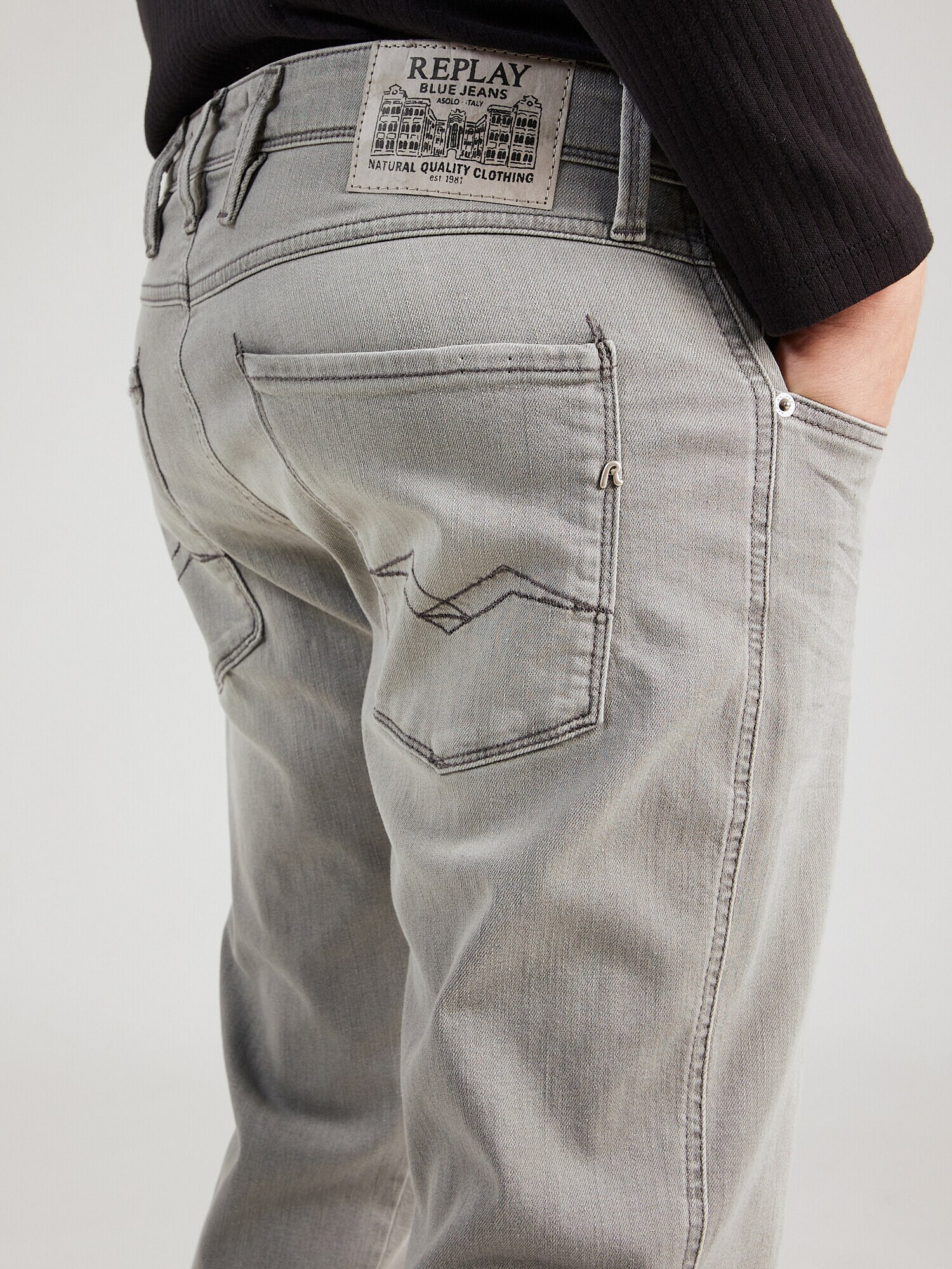 REPLAY Jeans 'ANBASS' gri deschis - Pled.ro