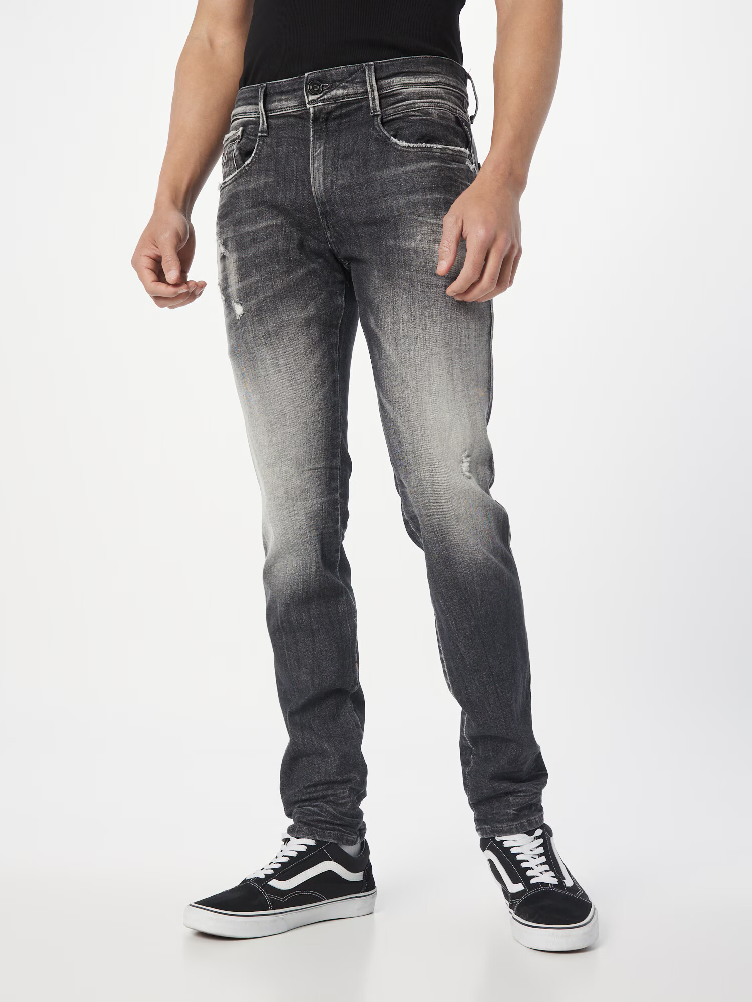 REPLAY Jeans 'ANBASS' gri piatră / gri denim - Pled.ro