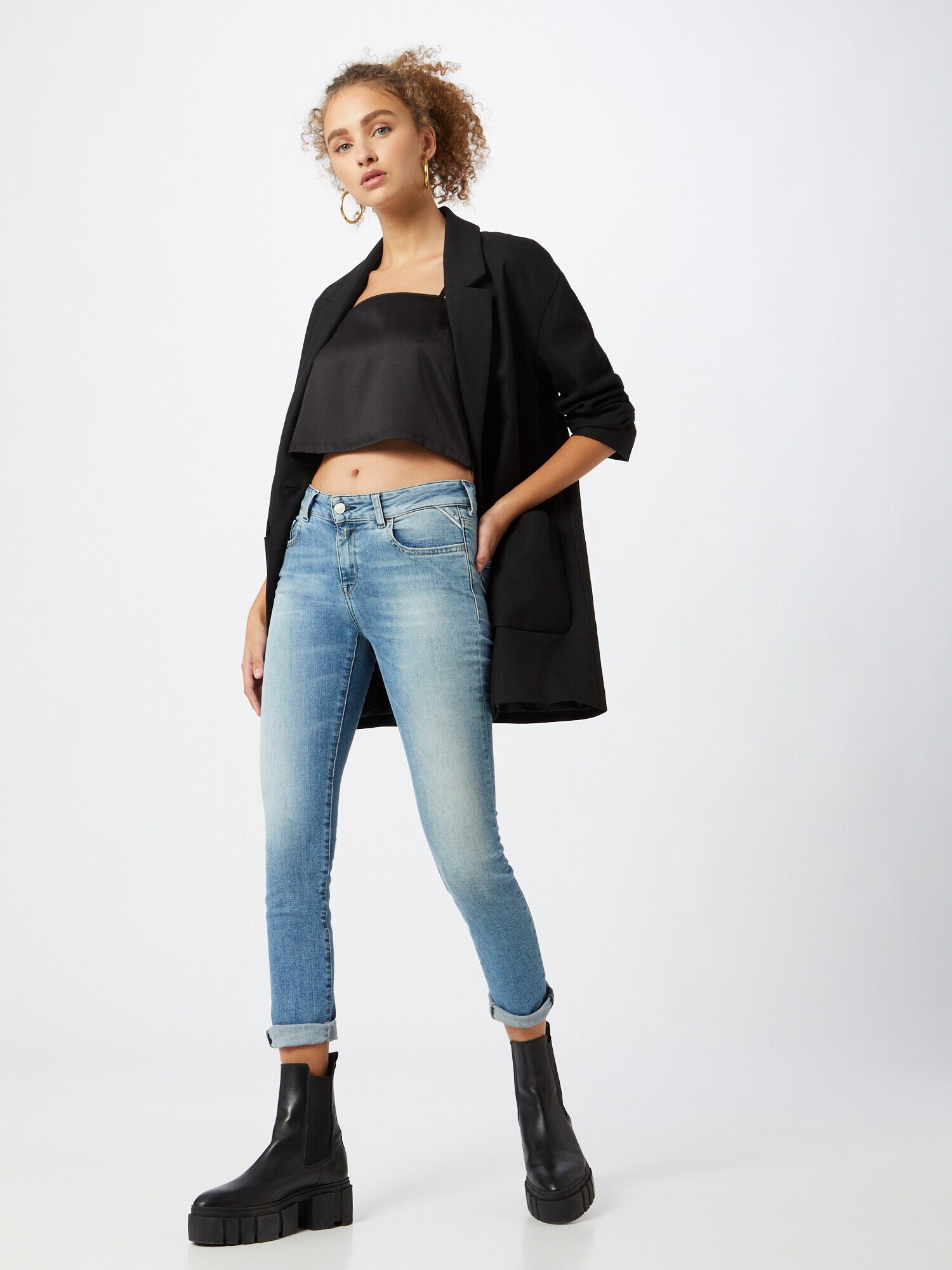 REPLAY Jeans 'Faaby' albastru denim - Pled.ro