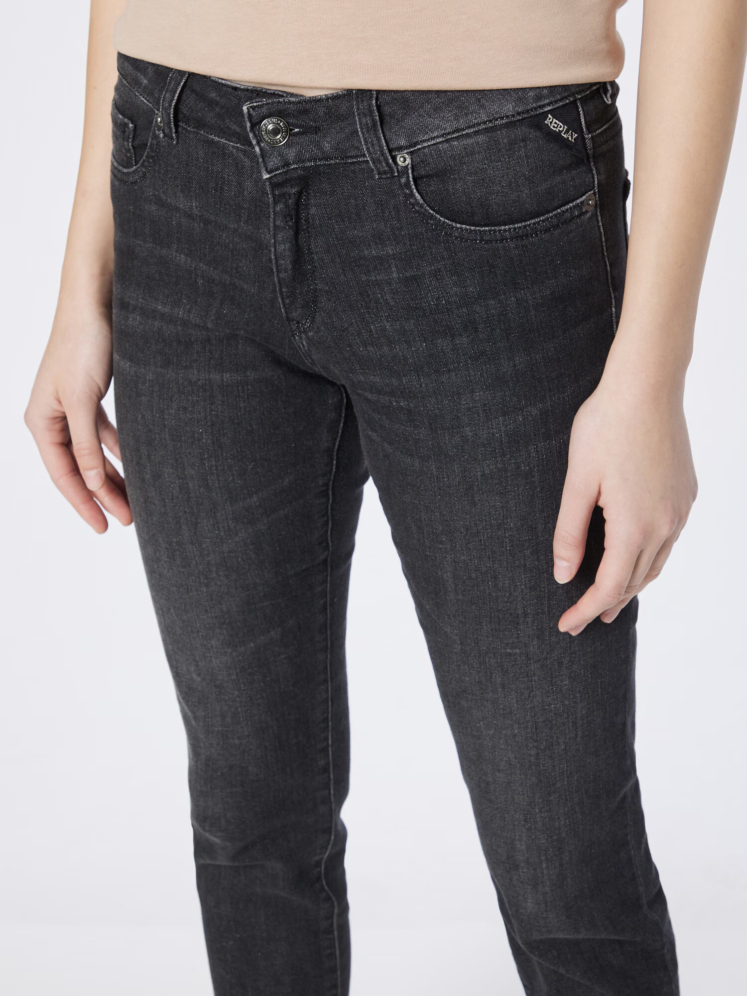 REPLAY Jeans 'Faaby' negru denim - Pled.ro