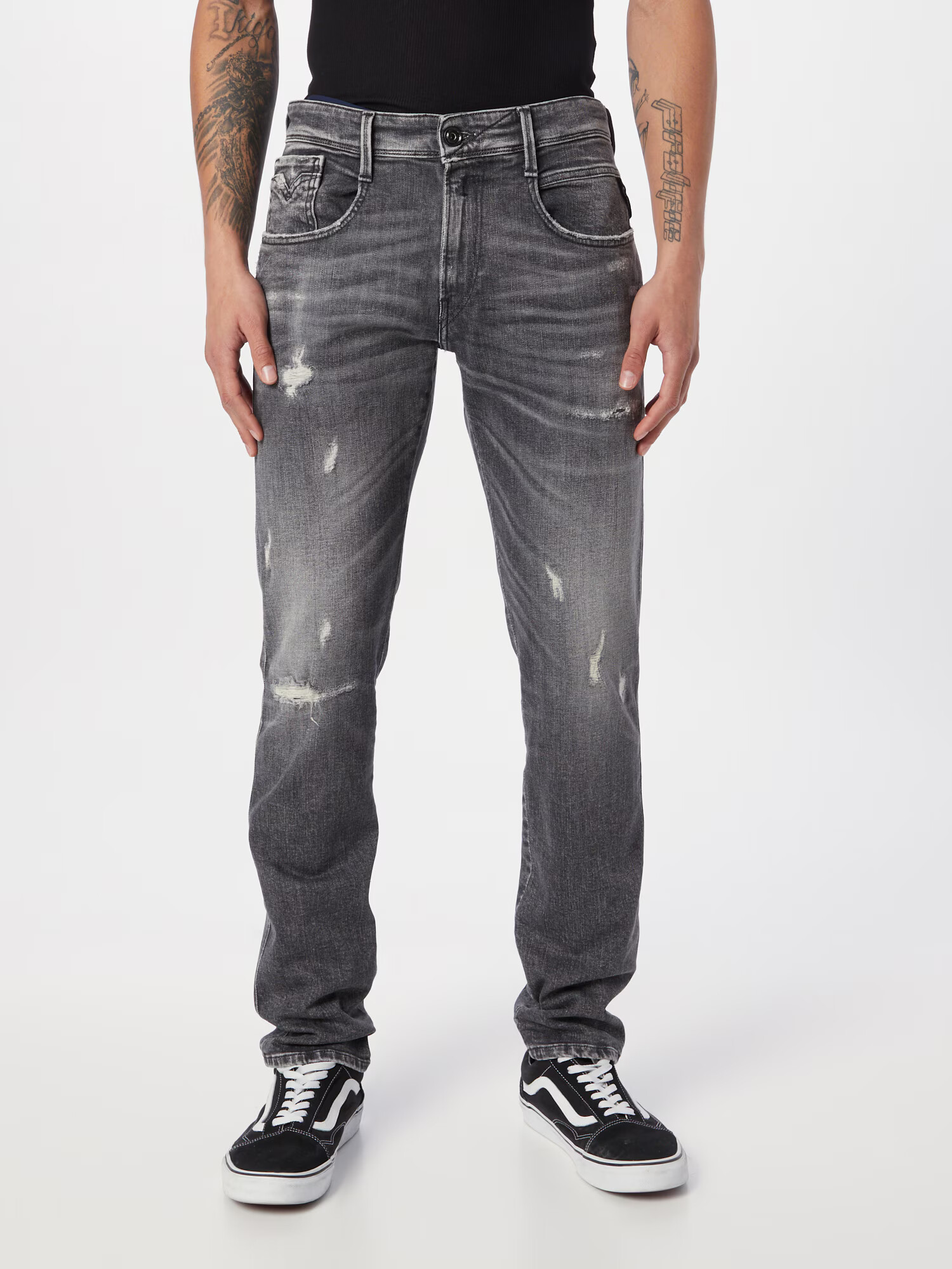 REPLAY Jeans gri denim - Pled.ro