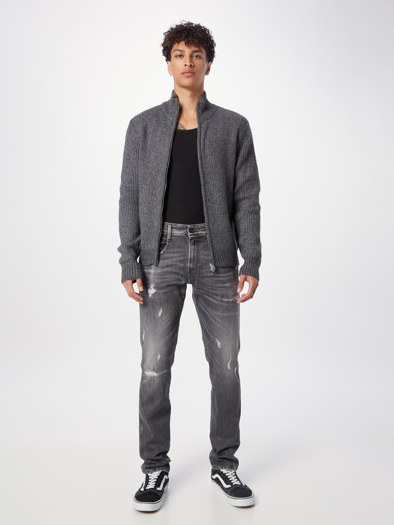 REPLAY Jeans gri denim - Pled.ro