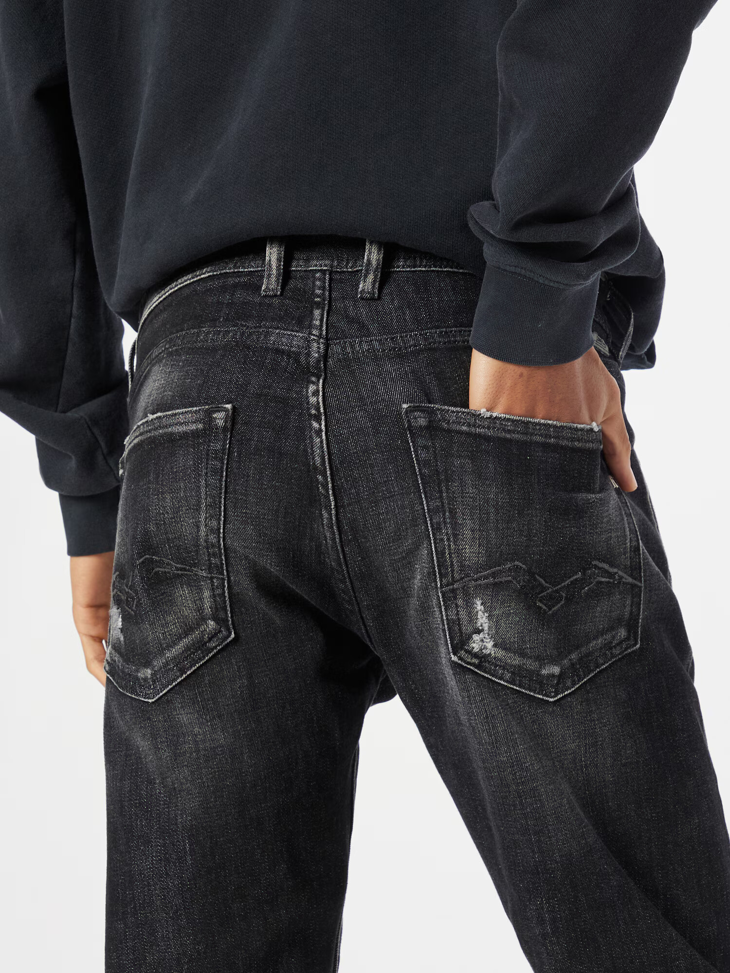 REPLAY Jeans 'GROVER' gri închis - Pled.ro