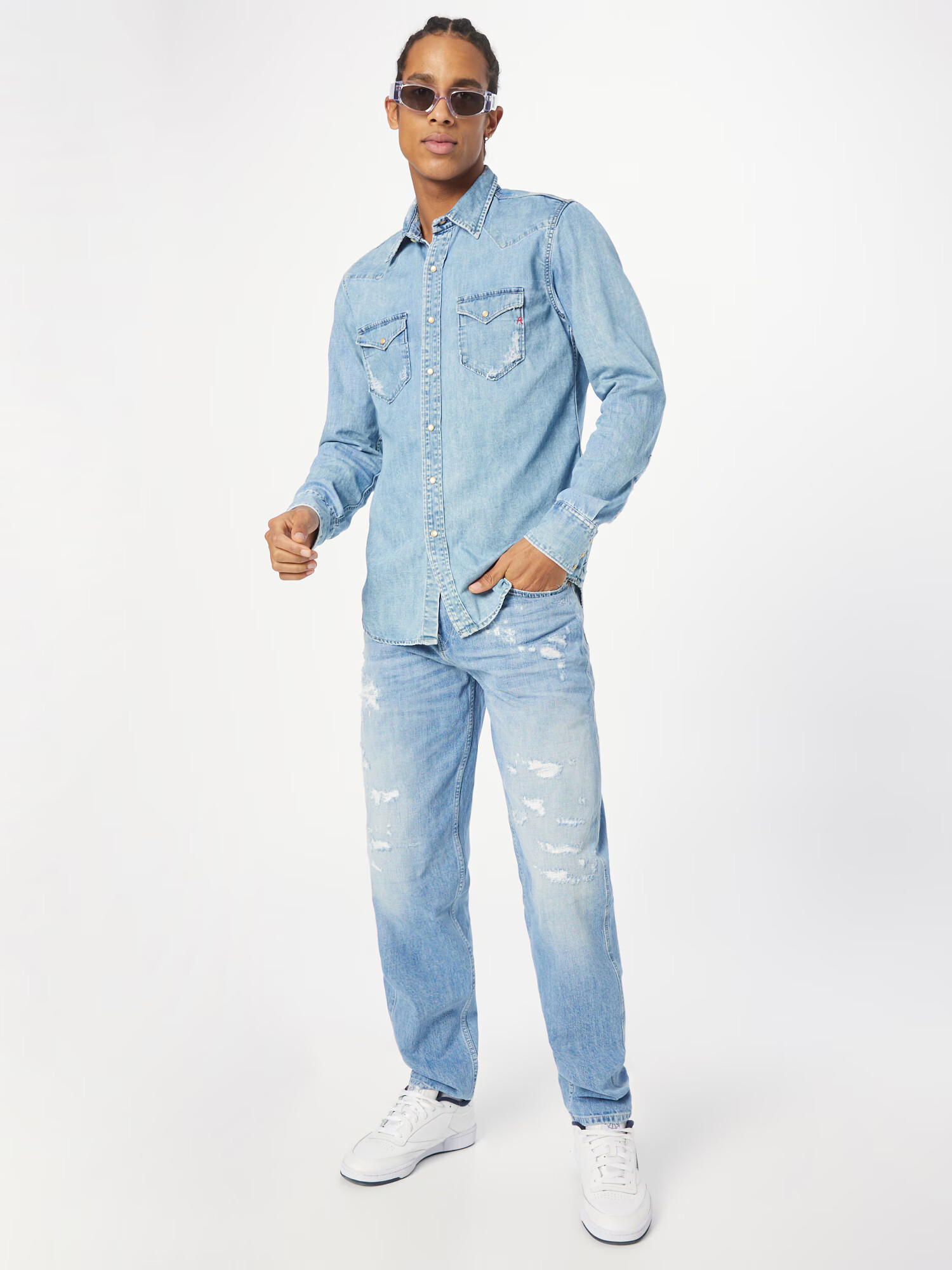 REPLAY Jeans 'SANDOT' albastru deschis - Pled.ro