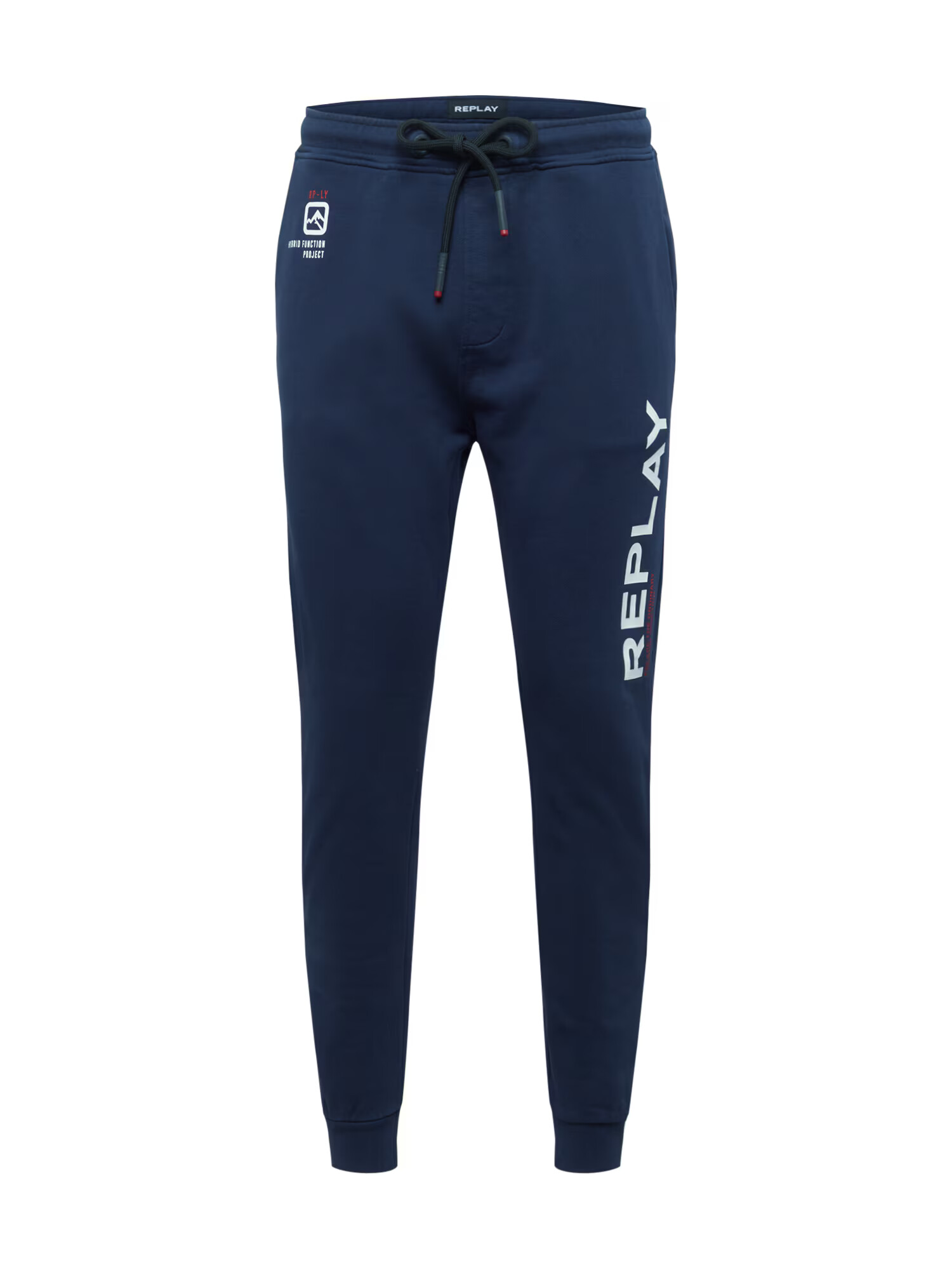 REPLAY Pantaloni bleumarin / alb - Pled.ro