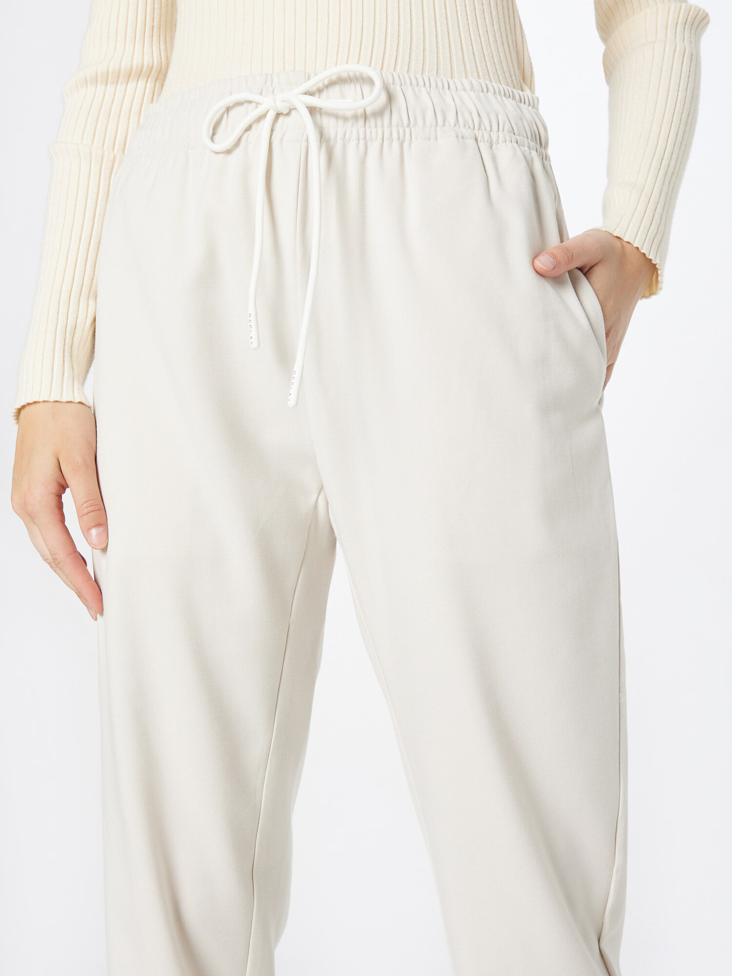 REPLAY Pantaloni galben pastel - Pled.ro