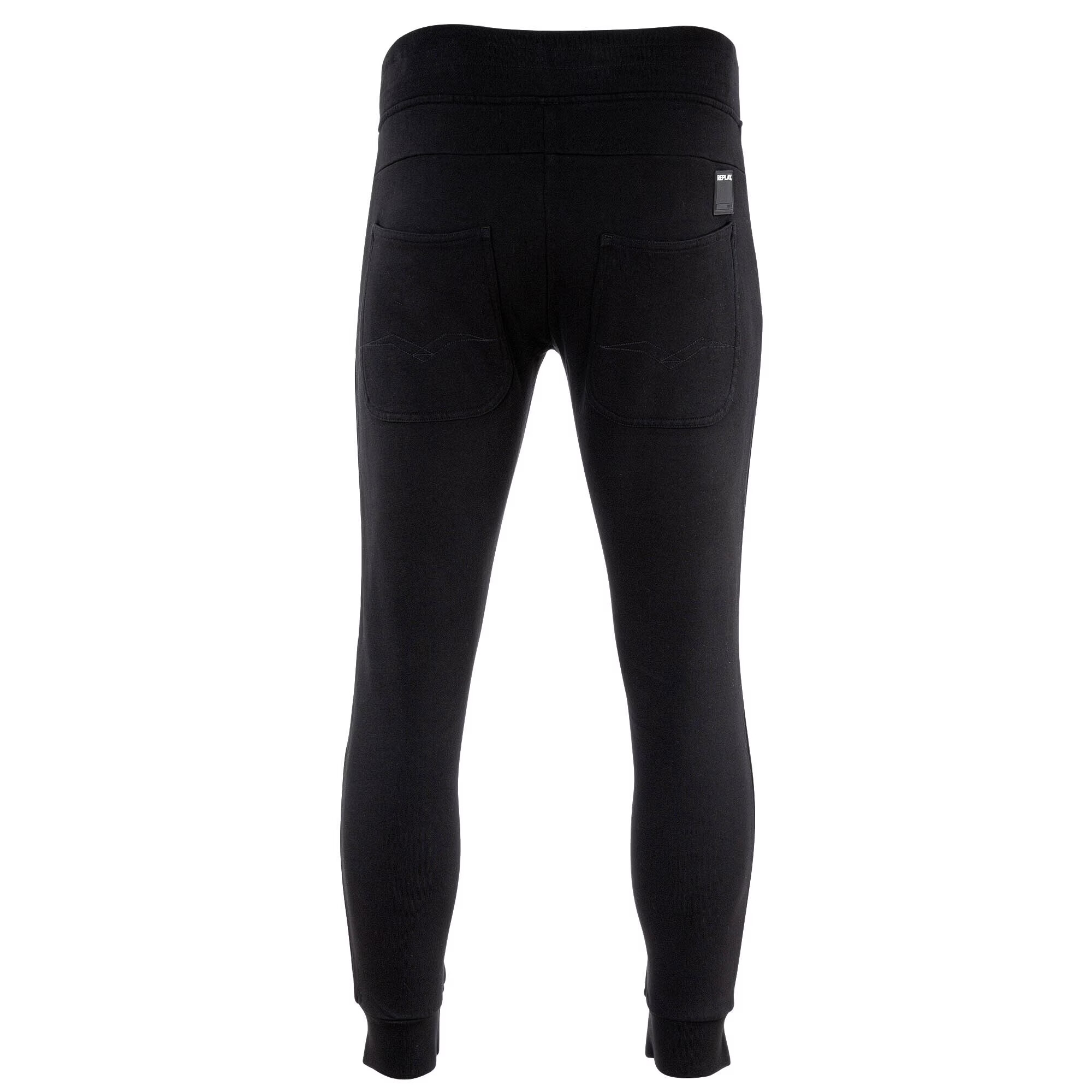 REPLAY Pantaloni negru / alb - Pled.ro