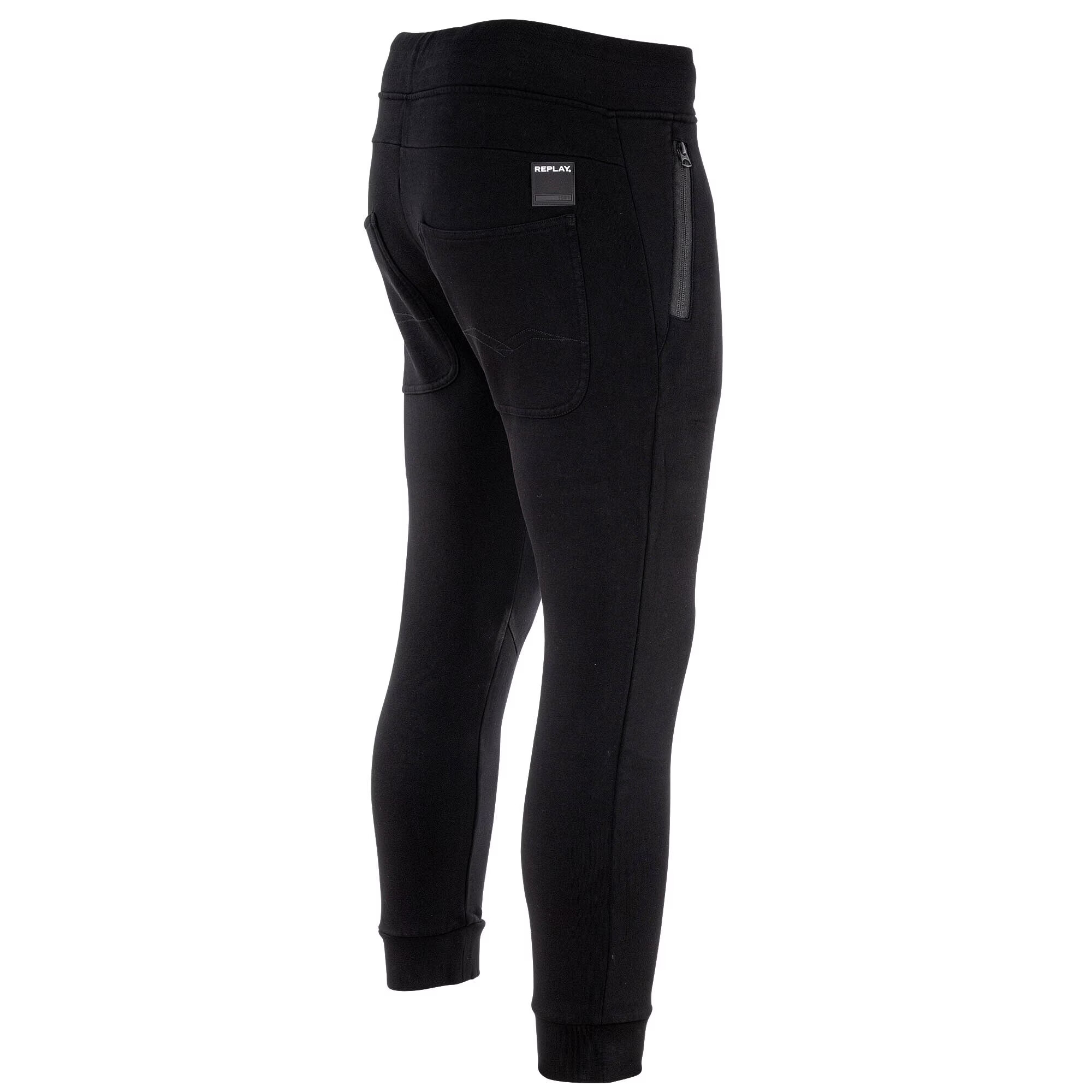 REPLAY Pantaloni negru / alb - Pled.ro