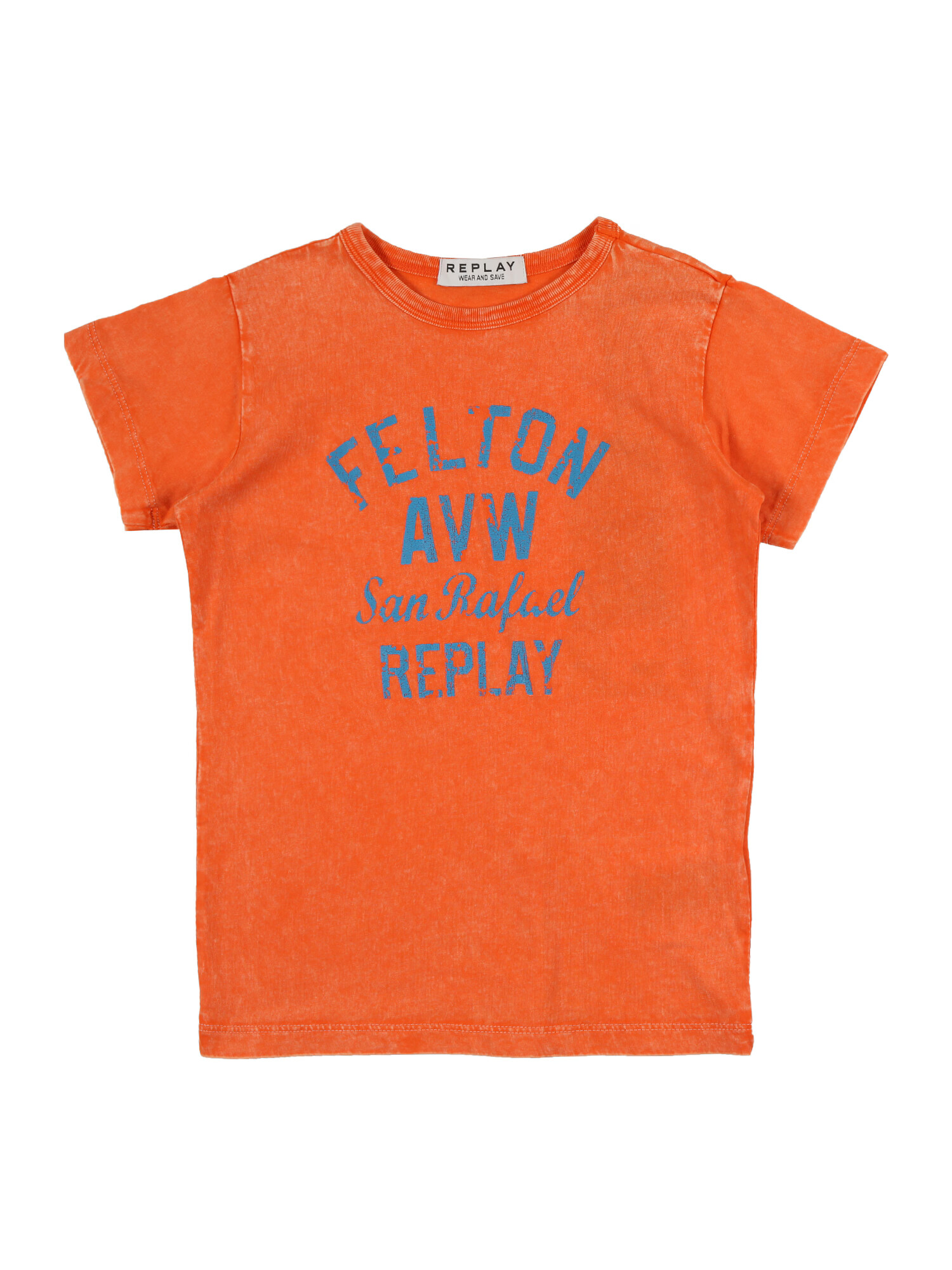 REPLAY & SONS Tricou albastru / portocaliu - Pled.ro