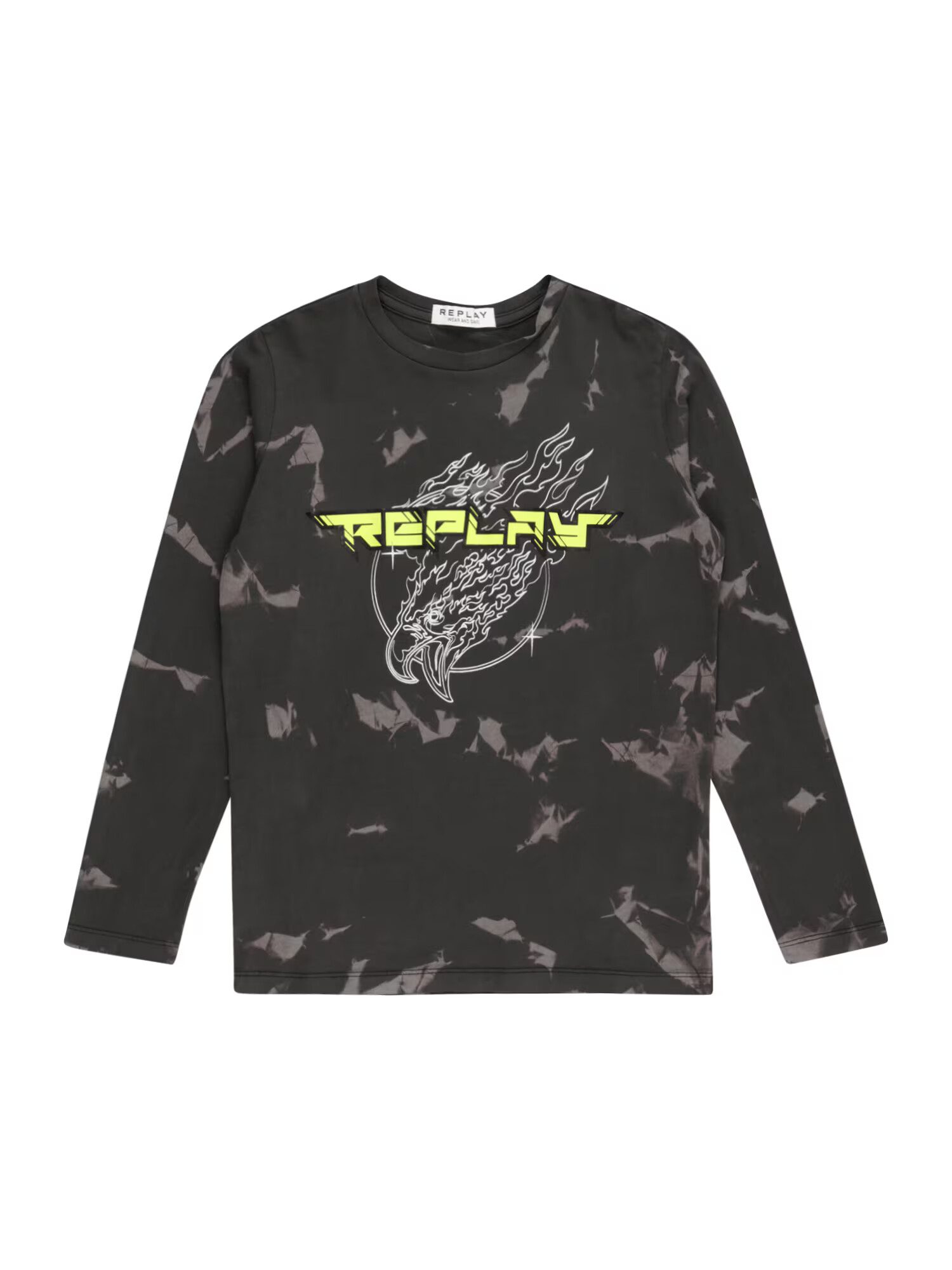 REPLAY & SONS Tricou galben / gri închis / negru / alb - Pled.ro