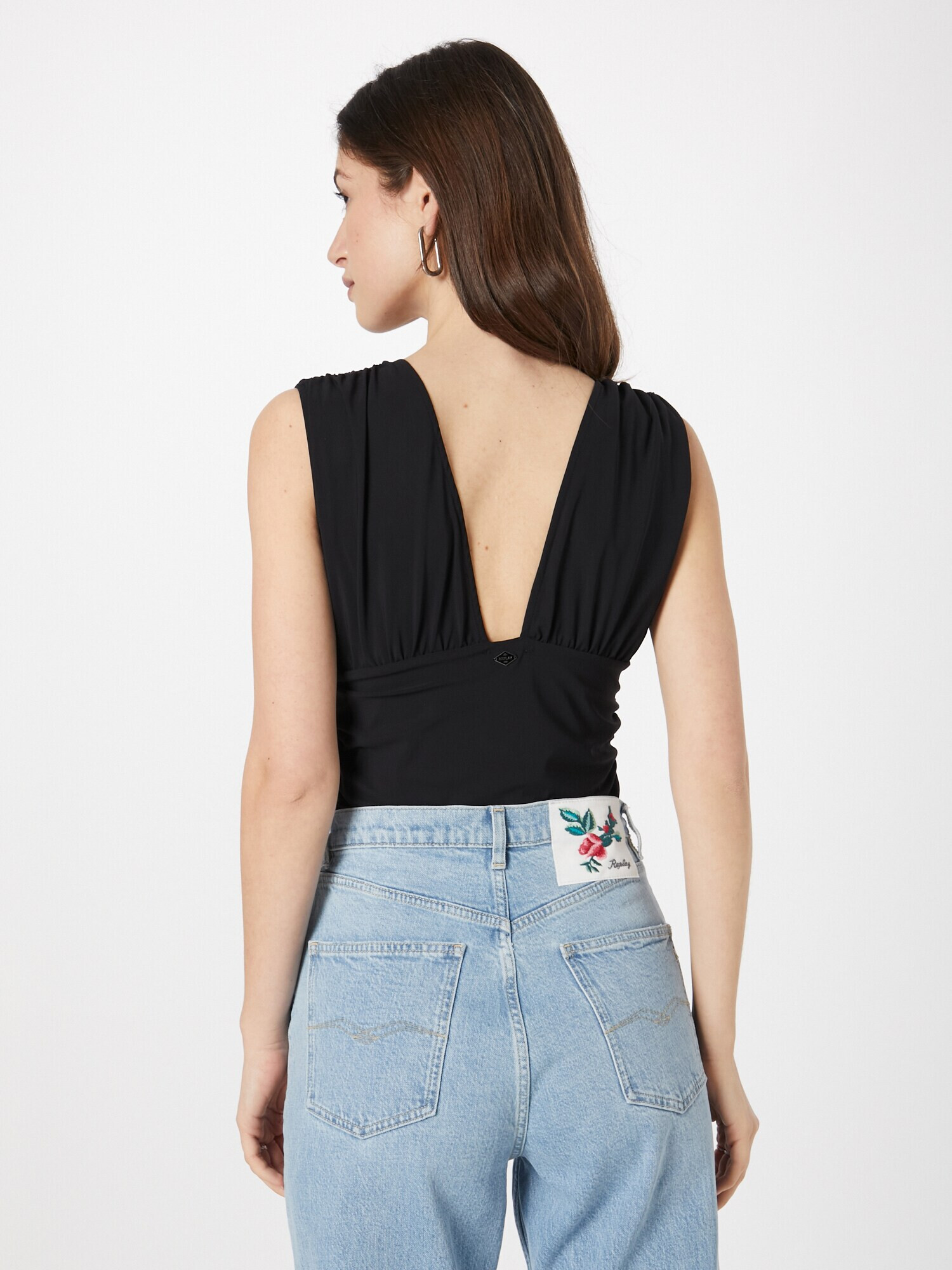 REPLAY Tricou body negru - Pled.ro