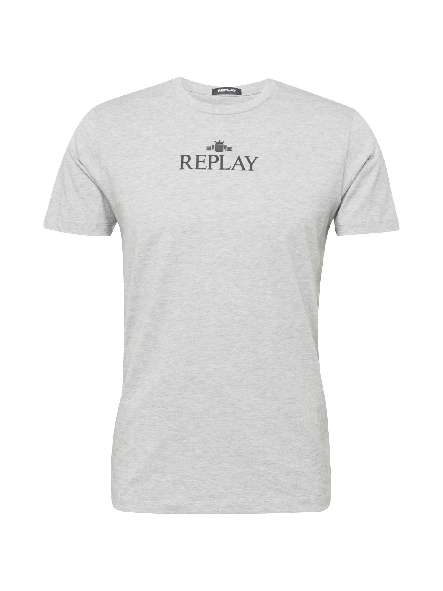 REPLAY Tricou gri / negru - Pled.ro