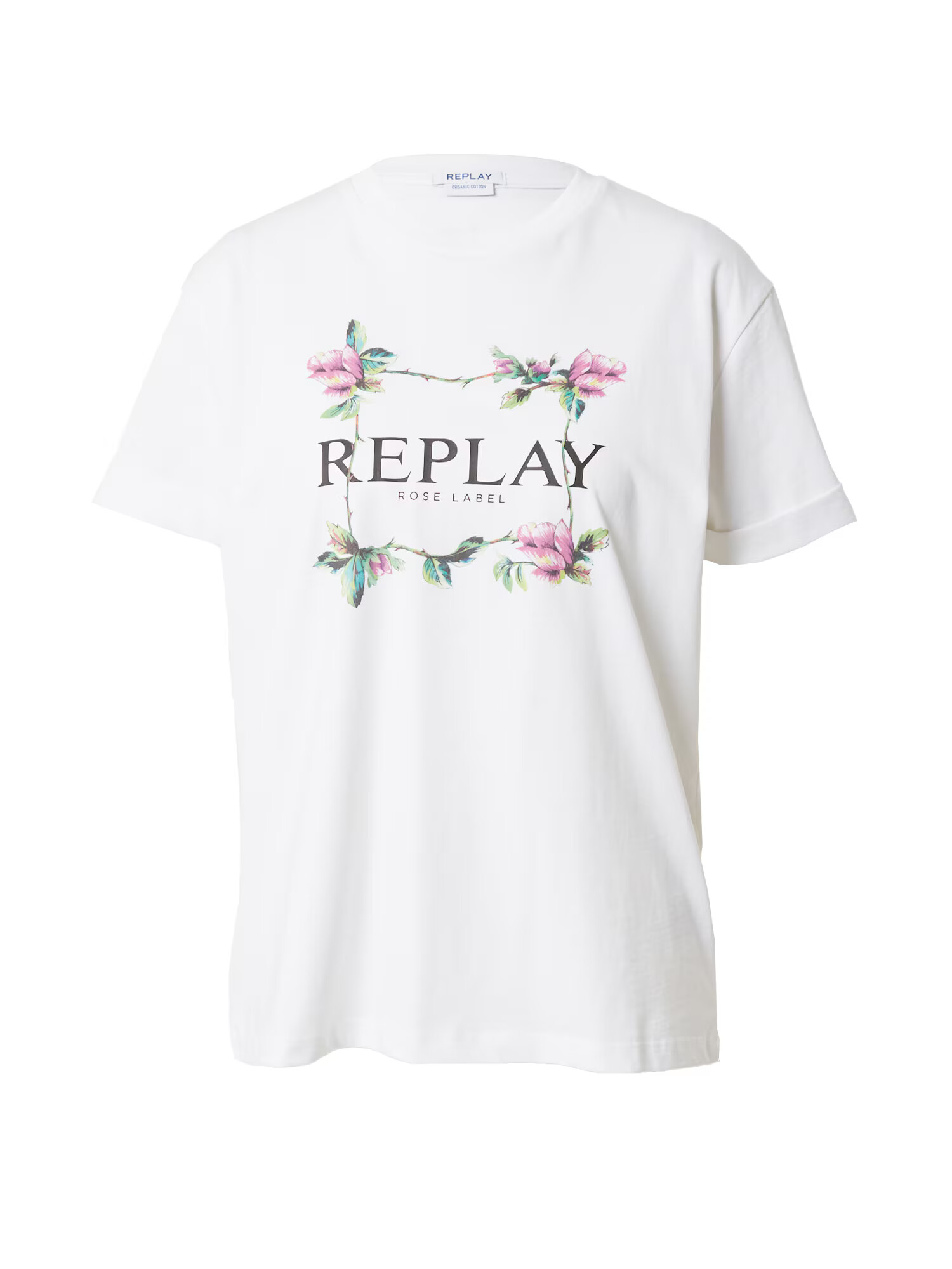 REPLAY Tricou maro închis / verde / lila / alb - Pled.ro