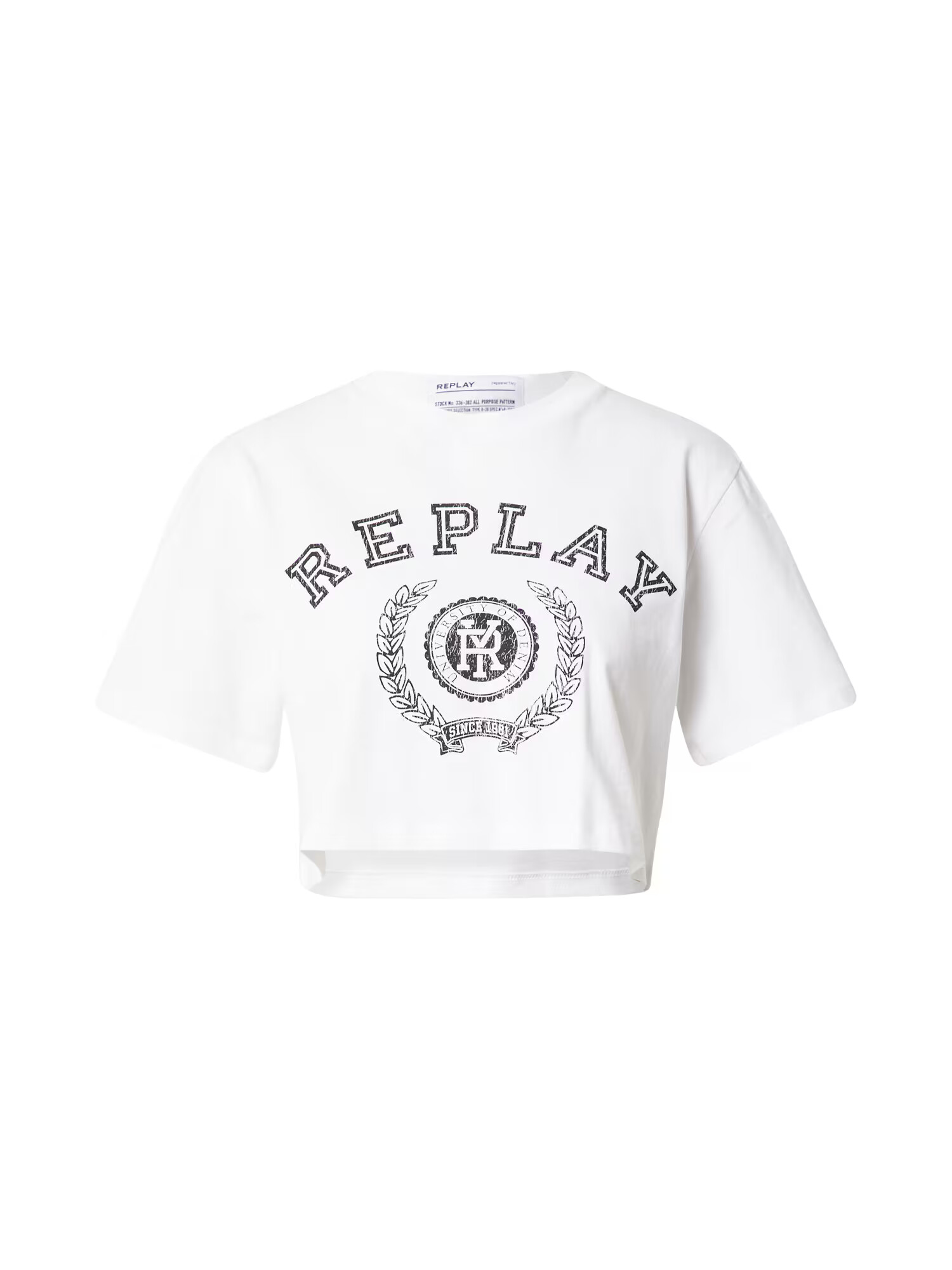 REPLAY Tricou mov zmeură / negru / alb - Pled.ro