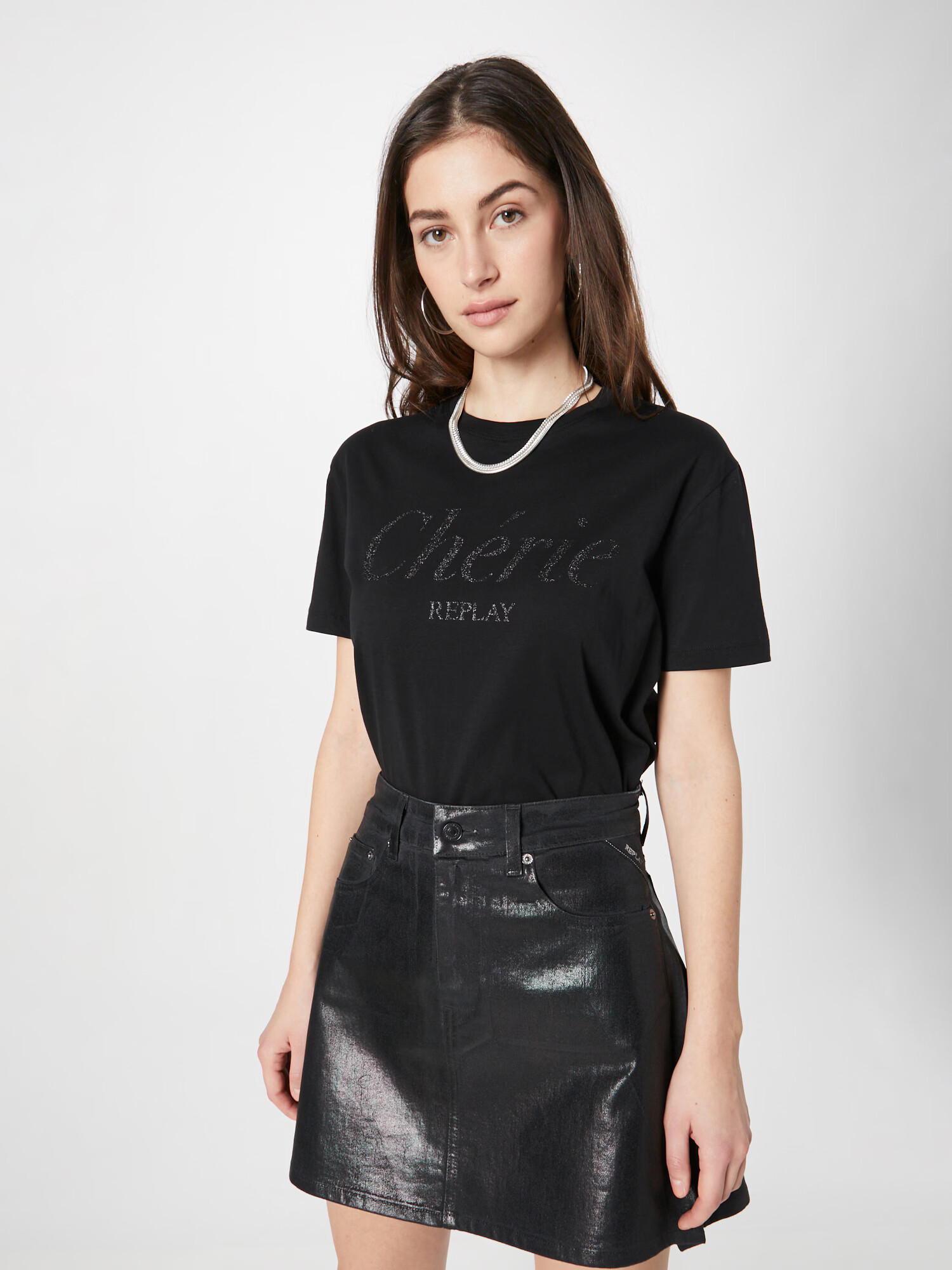 REPLAY Tricou negru - Pled.ro