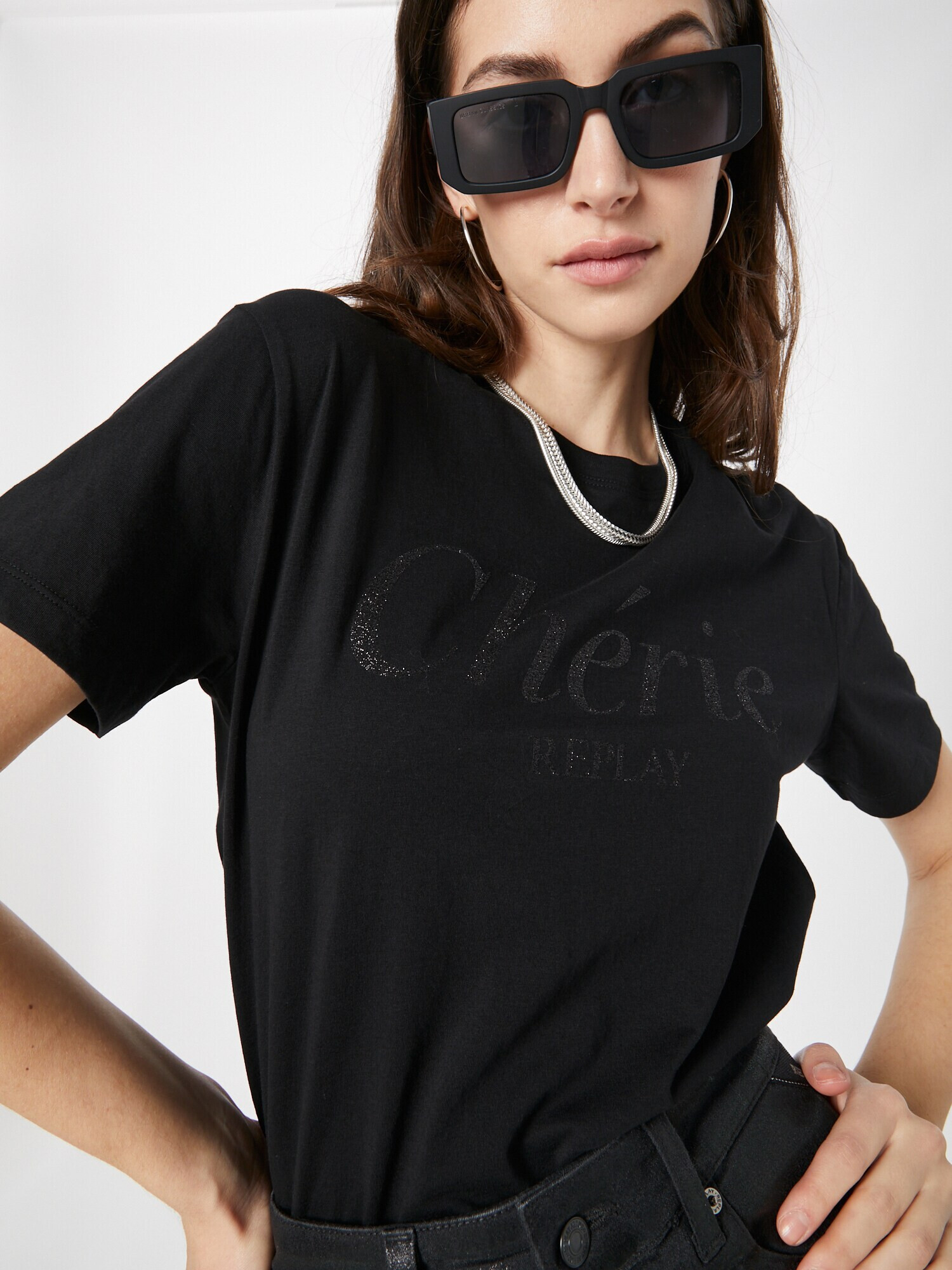 REPLAY Tricou negru - Pled.ro