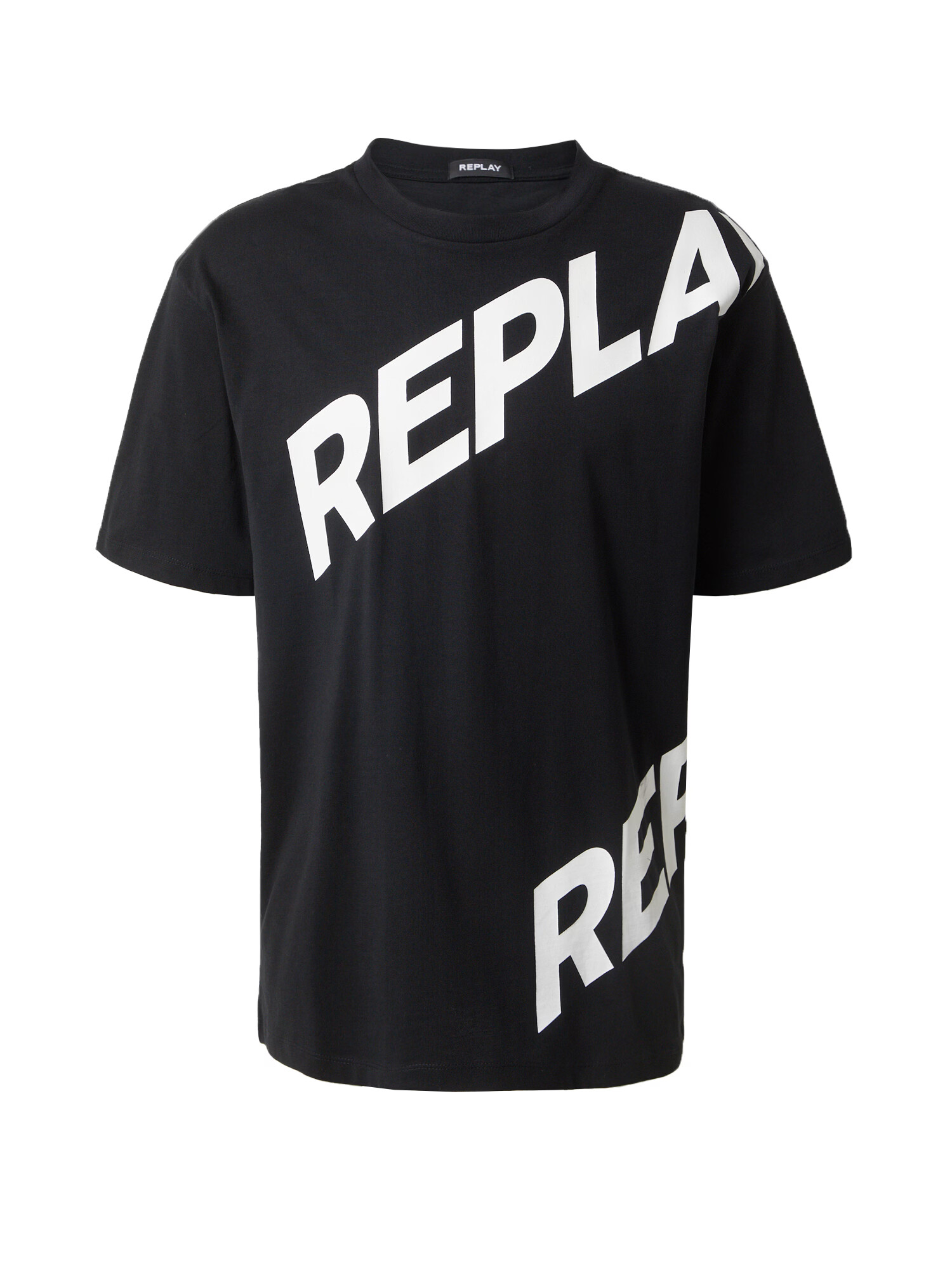 REPLAY Tricou negru / alb - Pled.ro