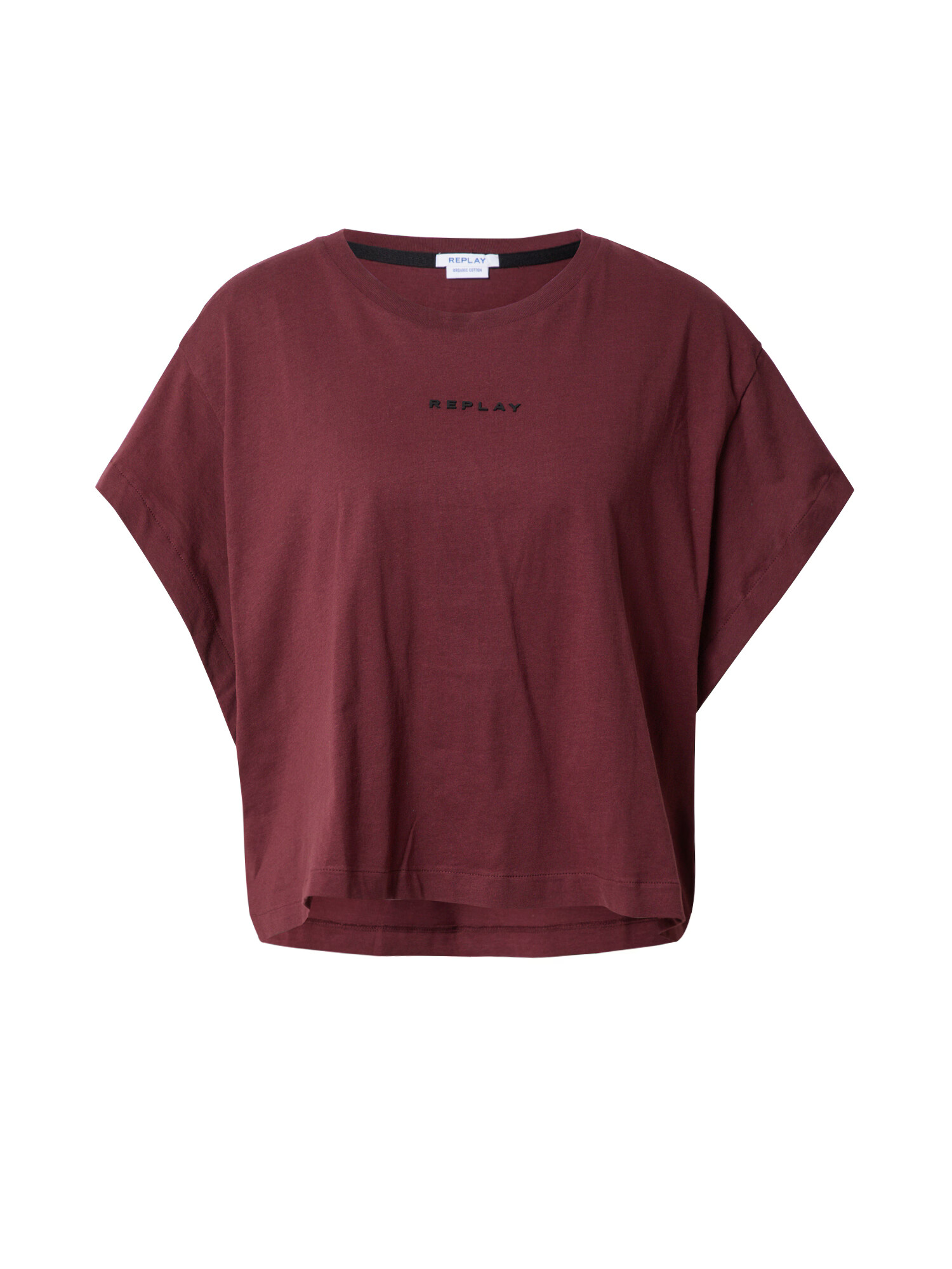 REPLAY Tricou roșu burgundy / negru - Pled.ro