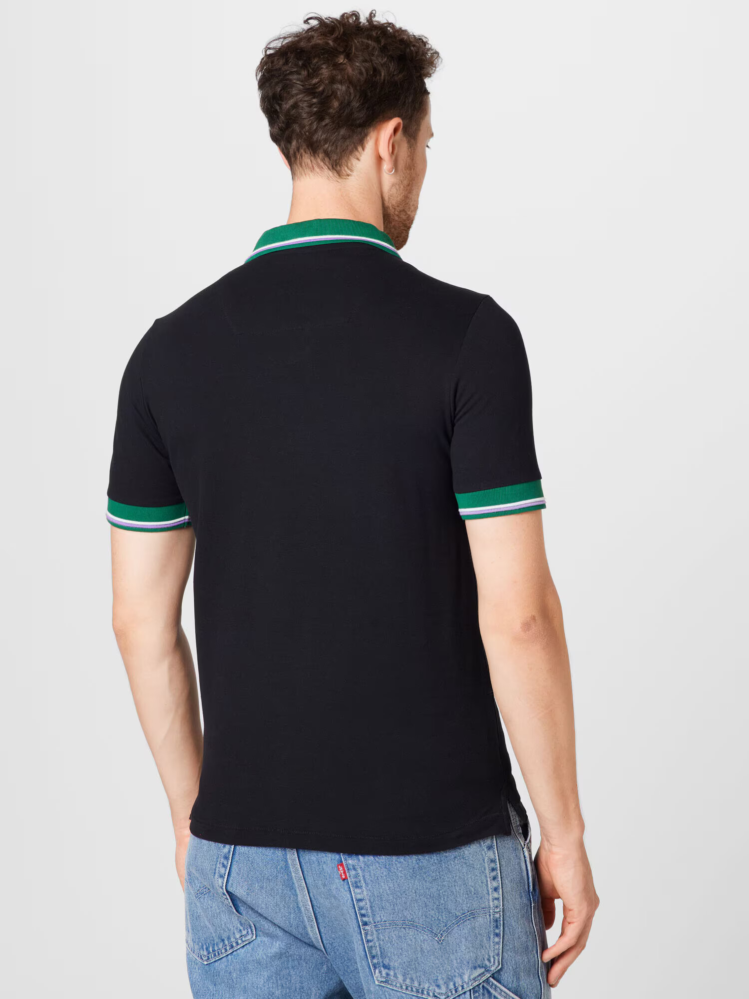 REPLAY Tricou verde / negru / alb - Pled.ro