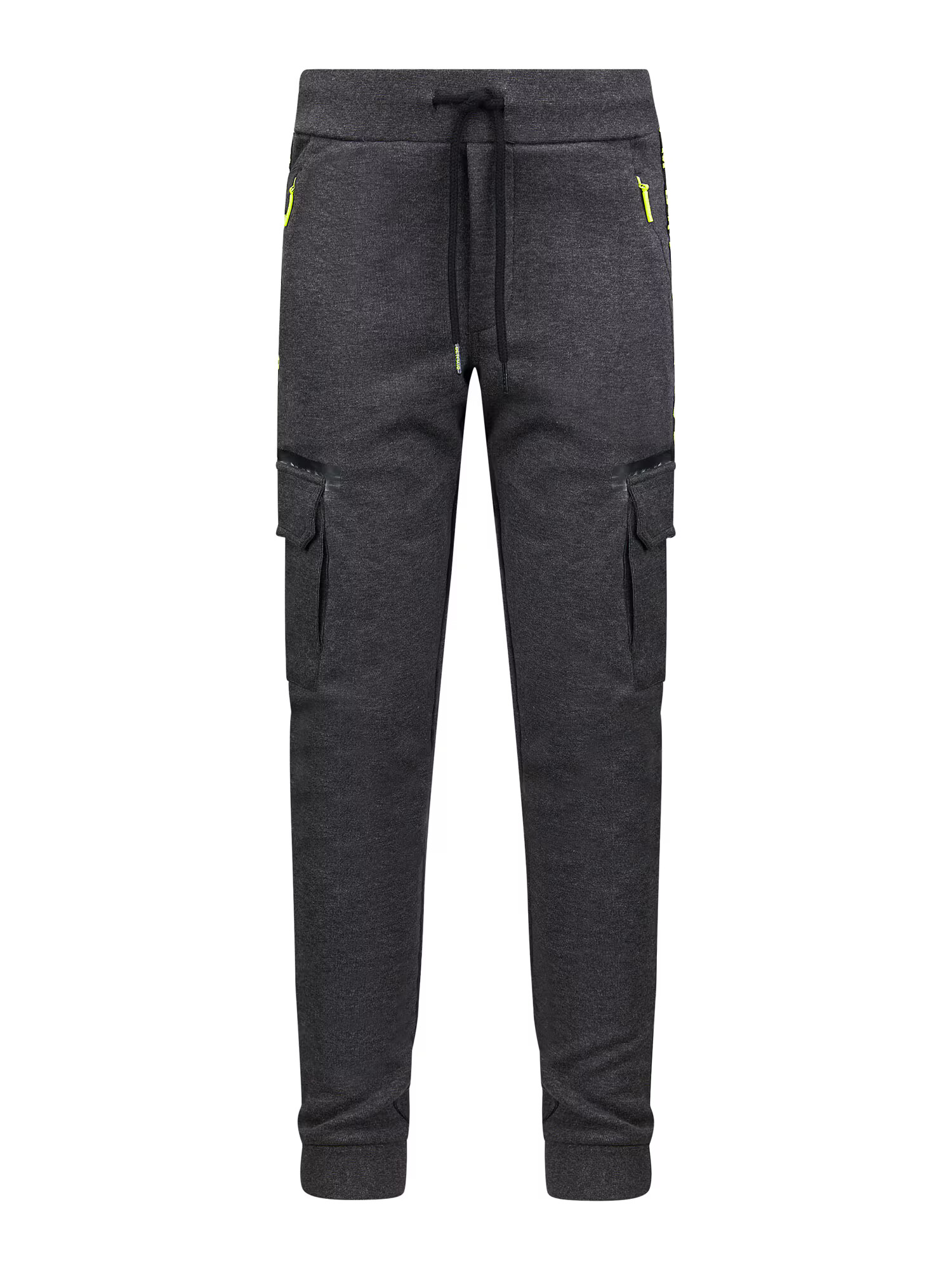 Retour Jeans Pantaloni 'Simon' gri metalic / verde neon - Pled.ro