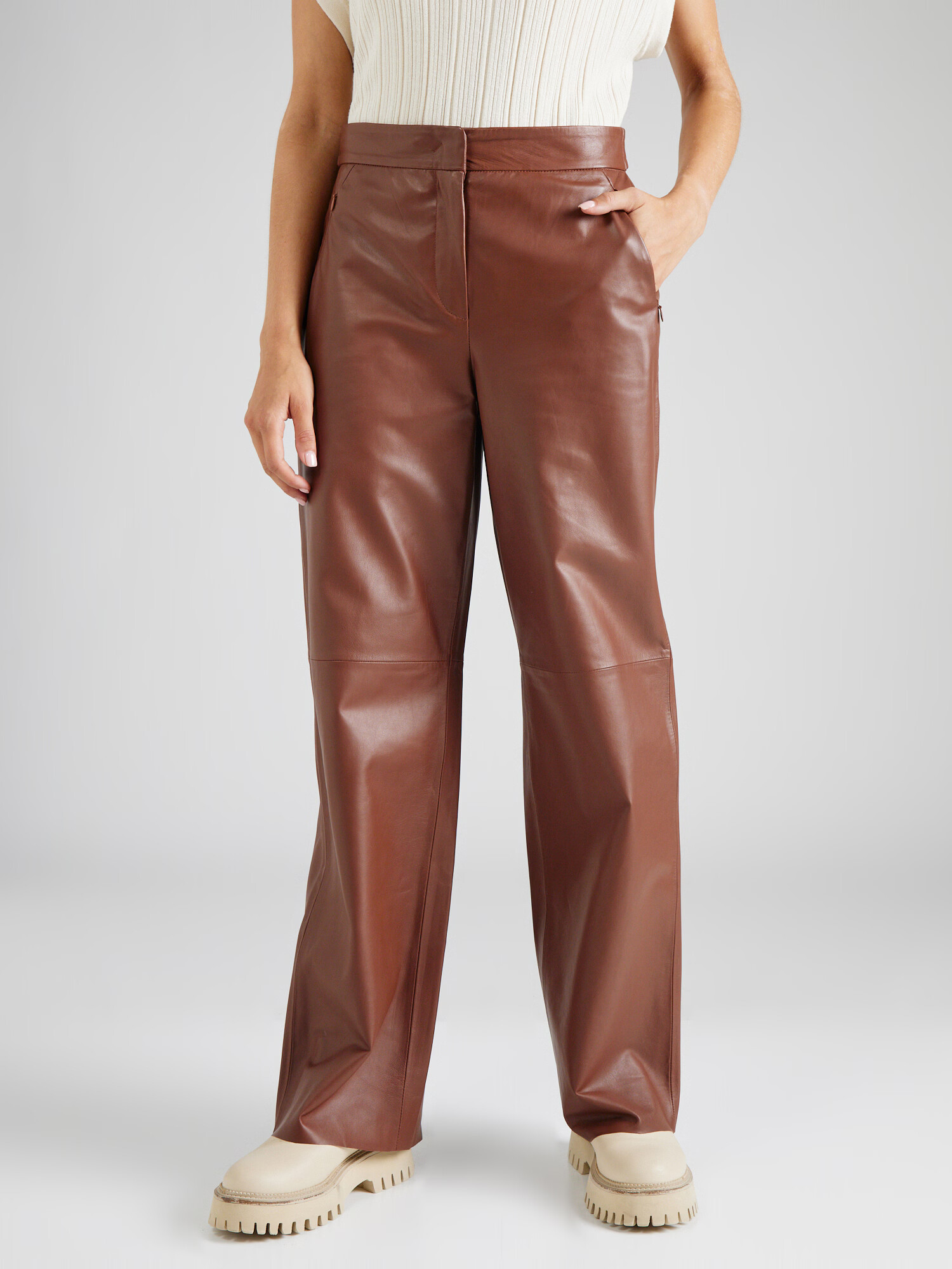 Riani Pantaloni maro caramel - Pled.ro