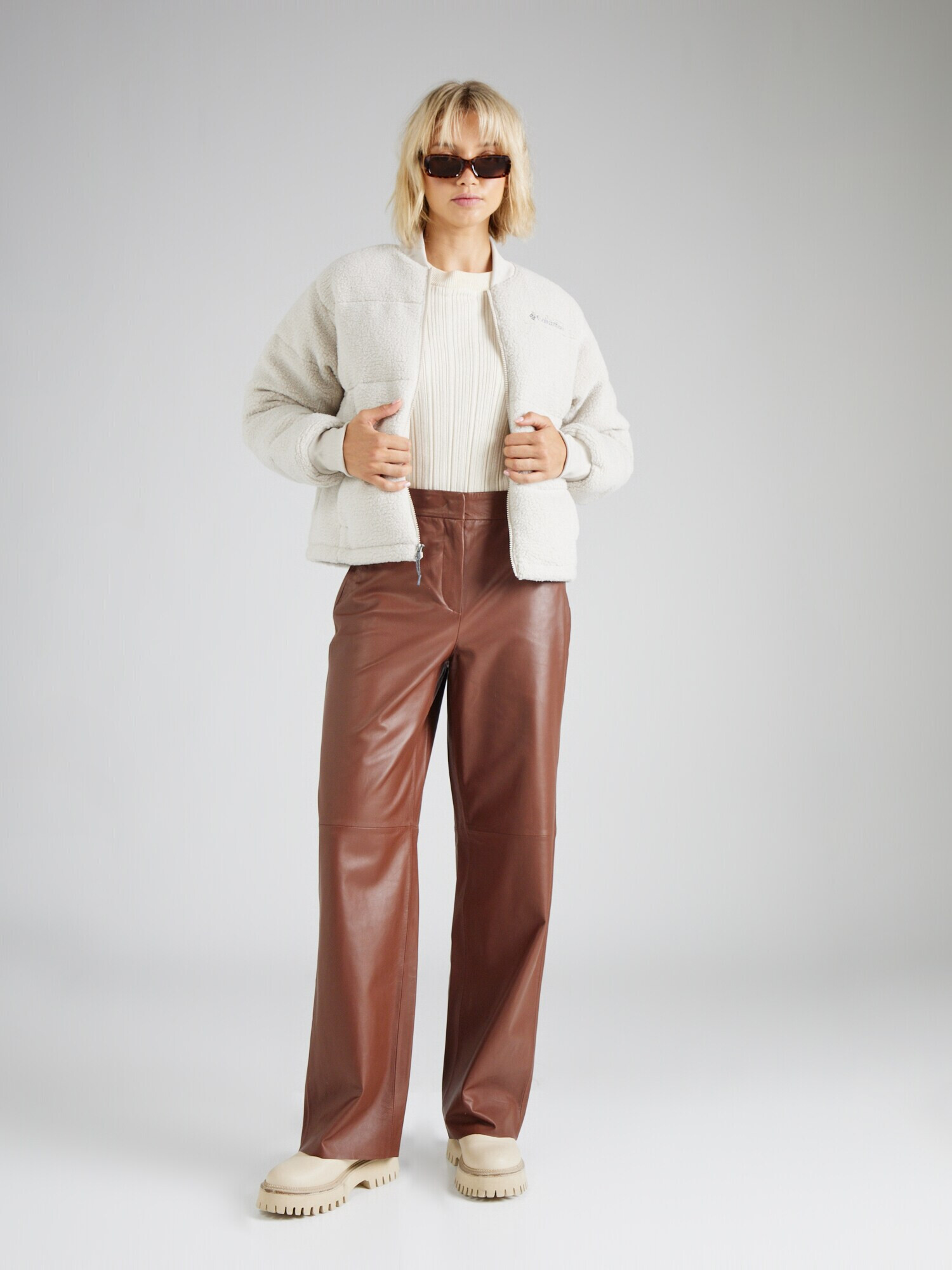 Riani Pantaloni maro caramel - Pled.ro