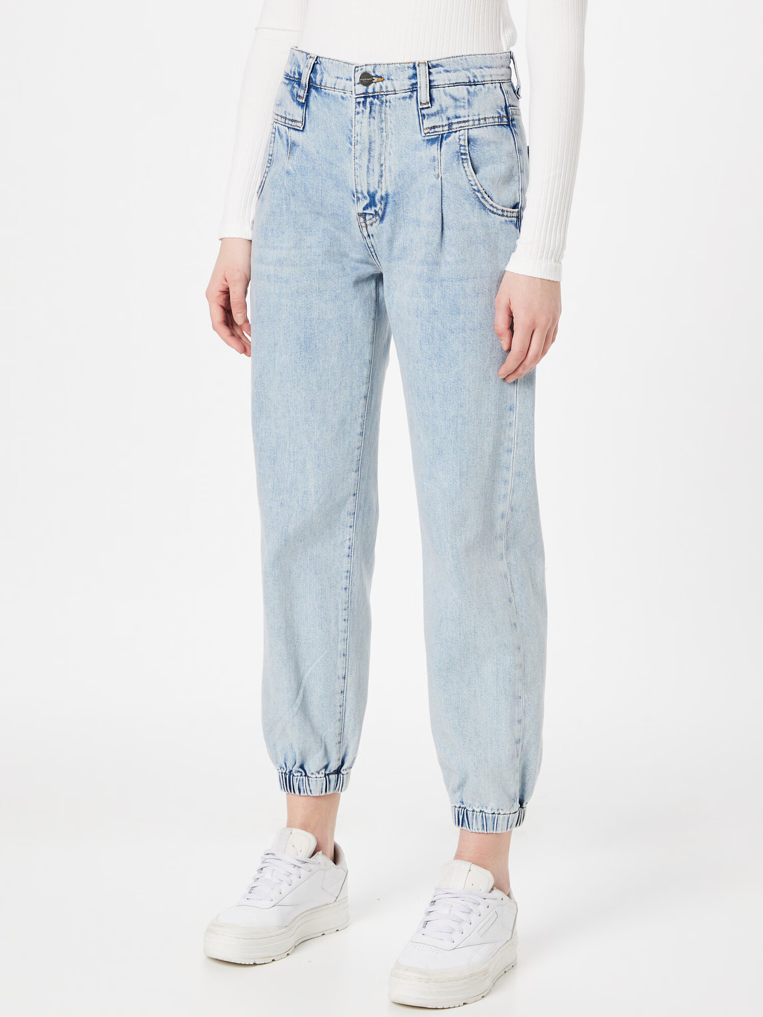 Rich & Royal Pantaloni cu cute albastru denim - Pled.ro