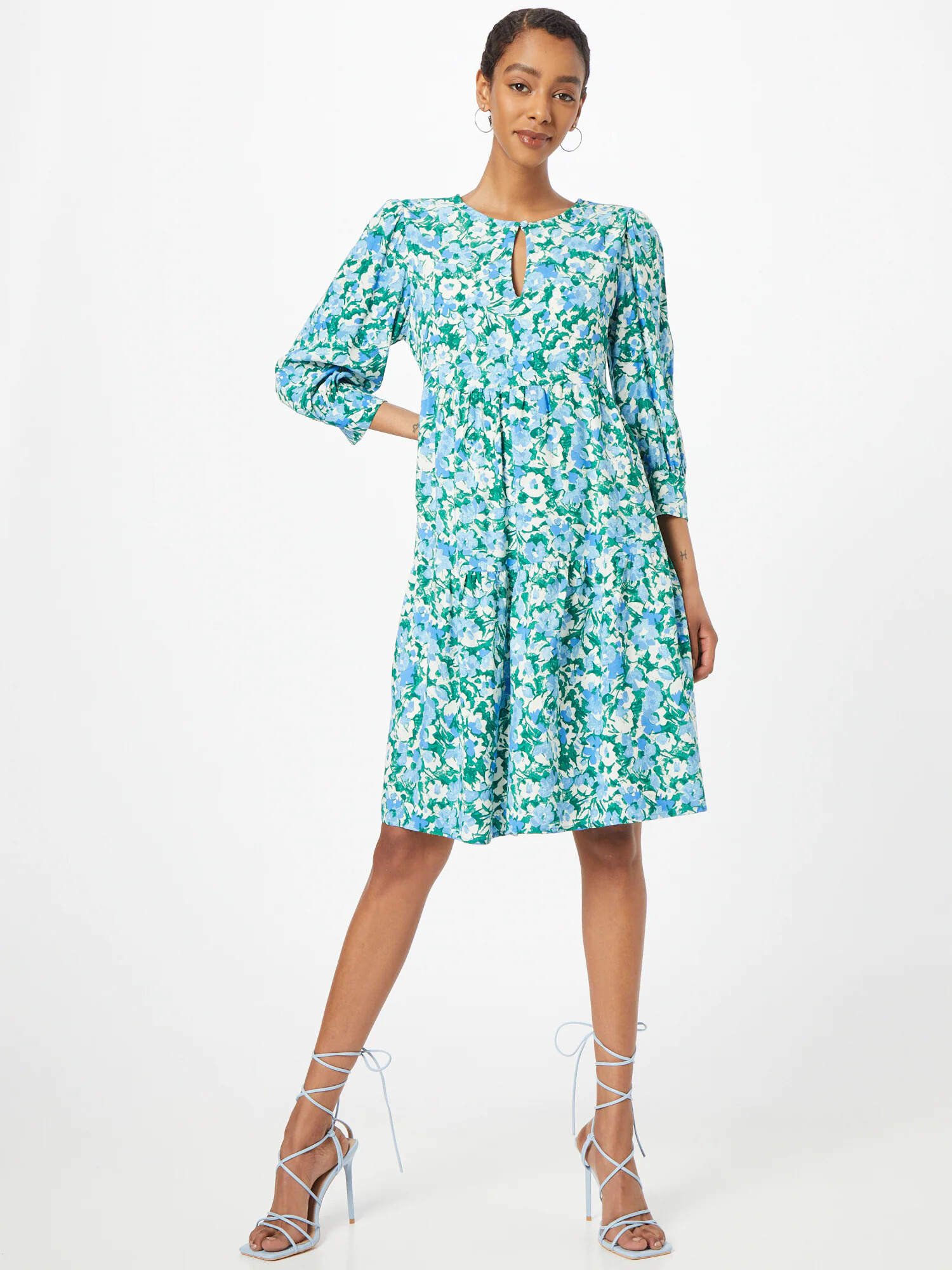 Rich & Royal Rochie albastru deschis / verde / alb - Pled.ro