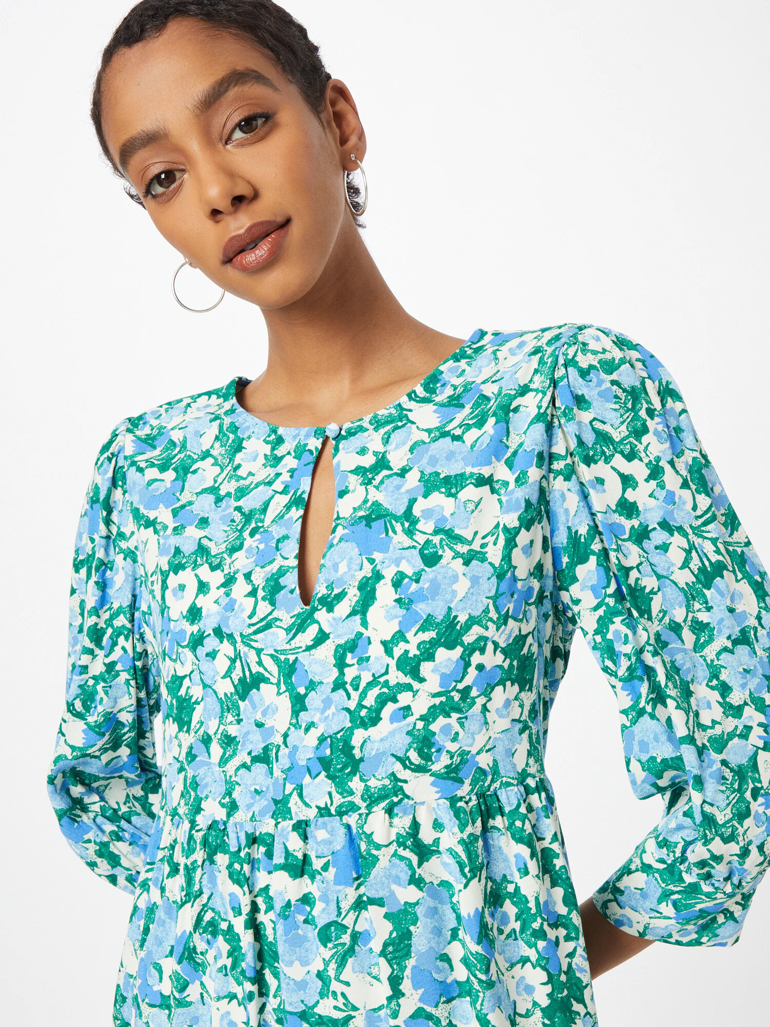 Rich & Royal Rochie albastru deschis / verde / alb - Pled.ro