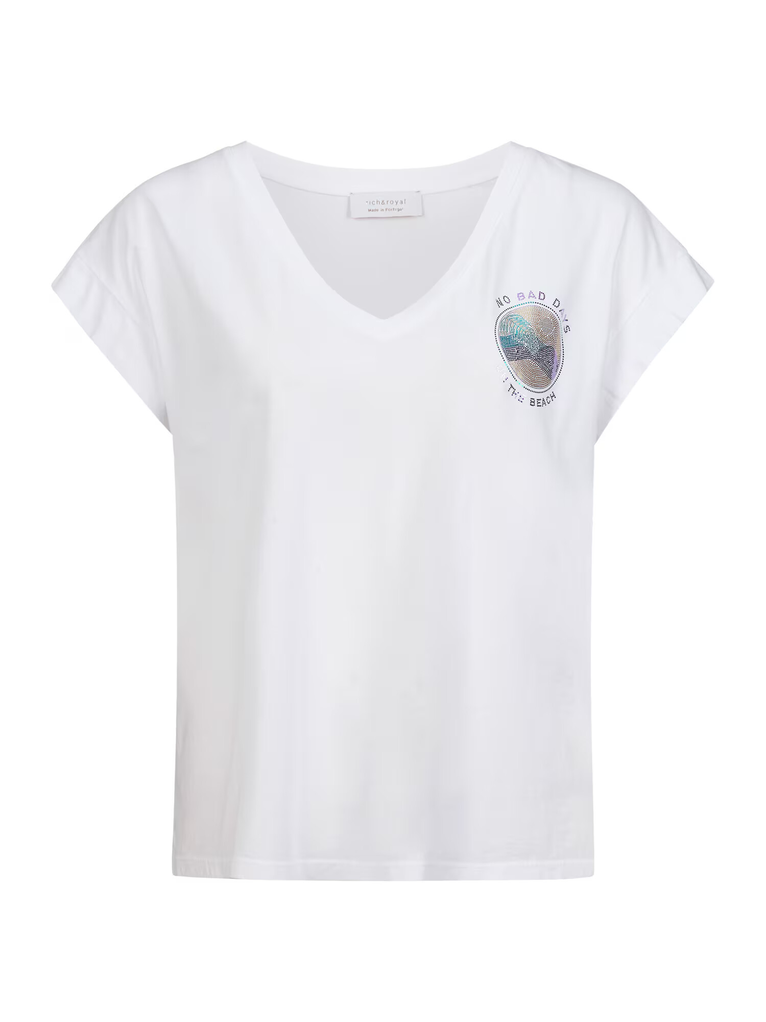 Rich & Royal Tricou albastru aqua / auriu / lila / alb - Pled.ro