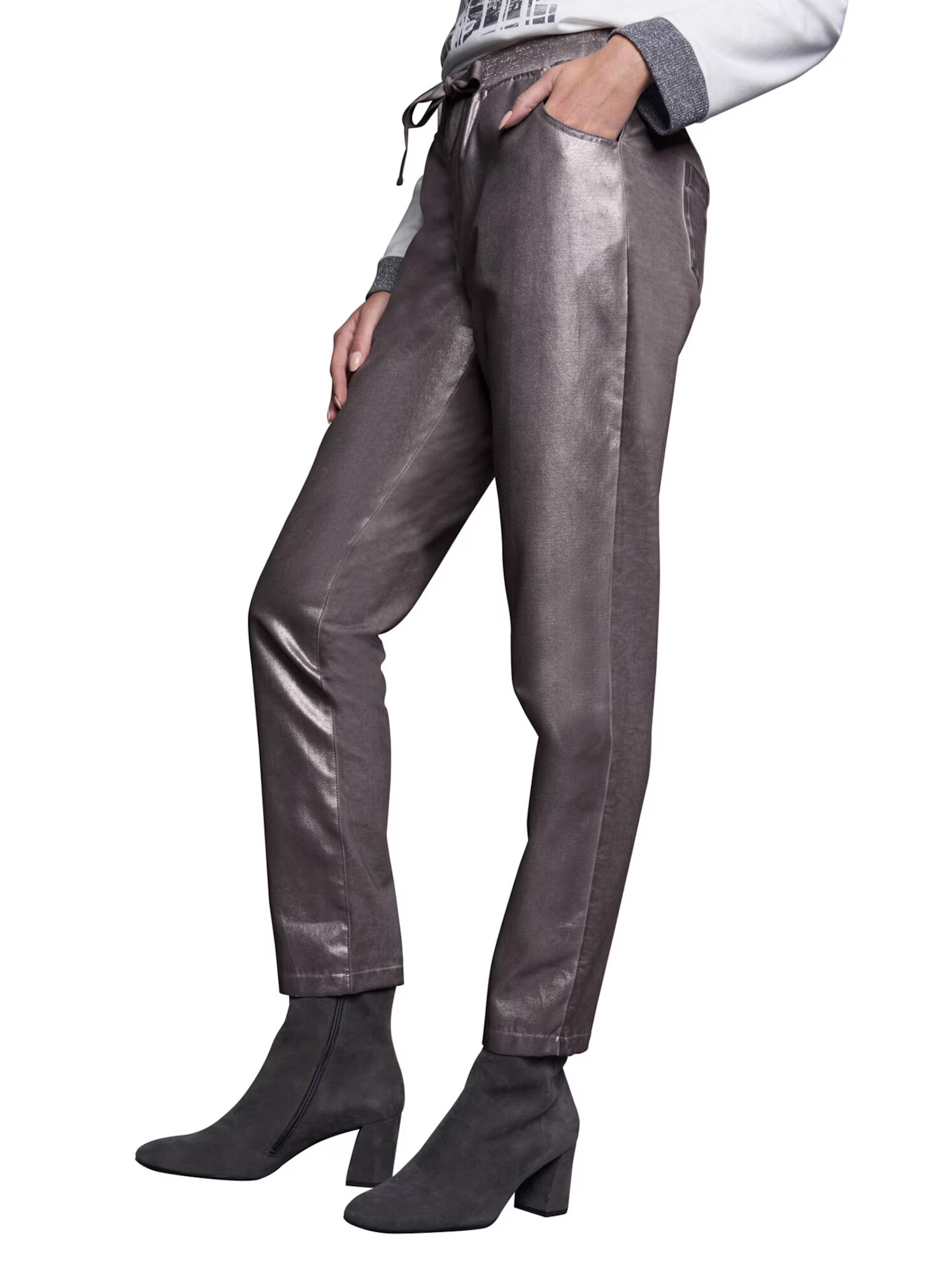 Rick Cardona by heine Pantaloni gri taupe - Pled.ro