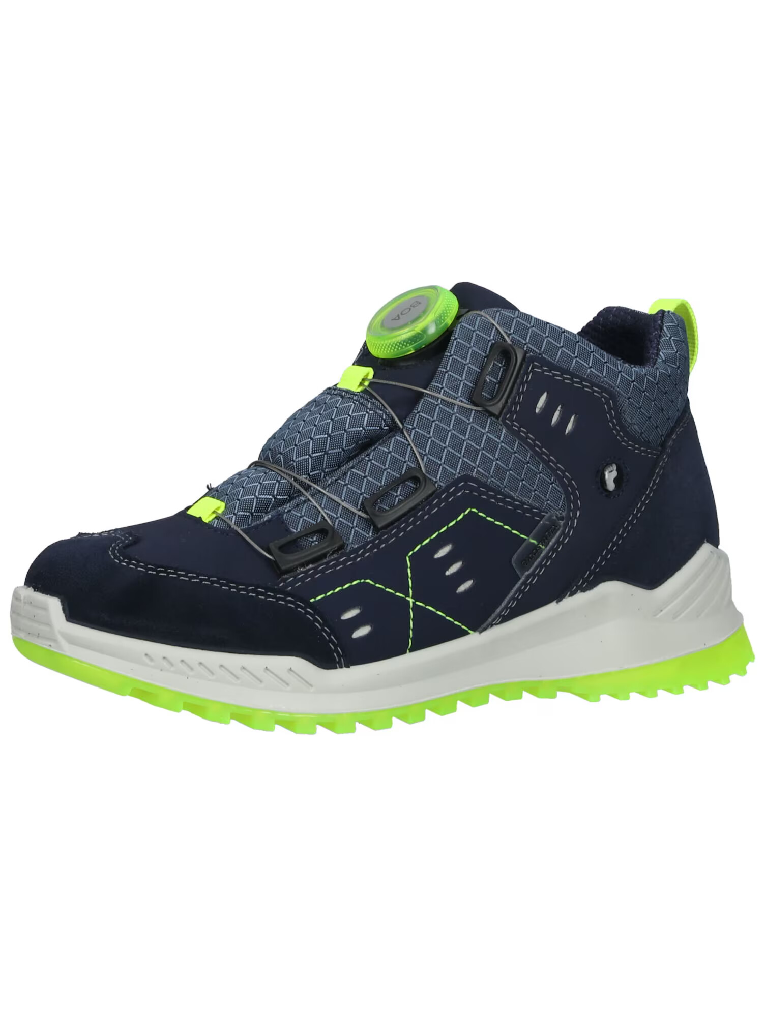 RICOSTA Sneaker albastru fumuriu / albastru închis / verde neon - Pled.ro